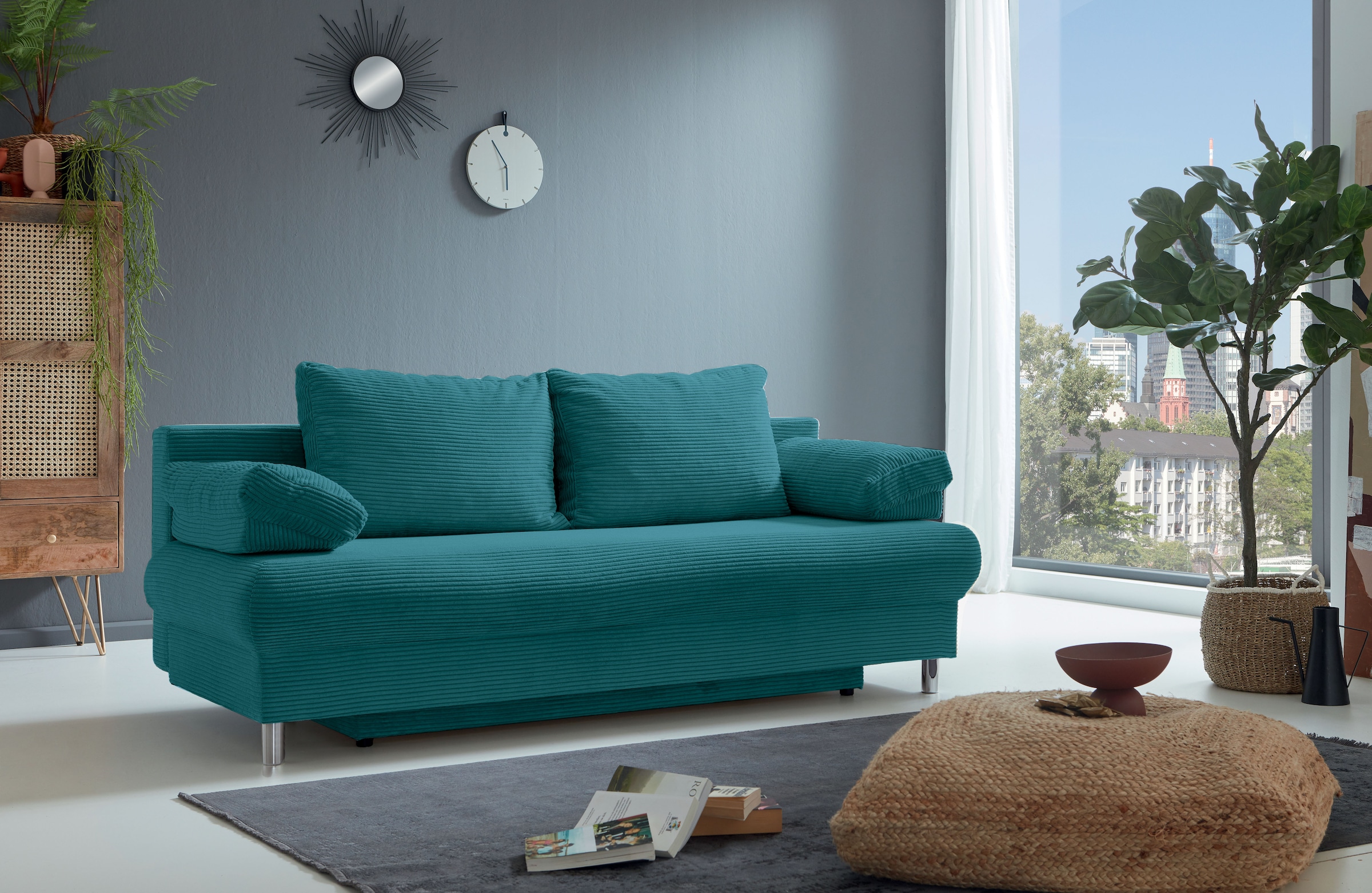 INOSIGN Schlafsofa »Como« 2-Sitzer, Federkern, Breite 196 cm, inkl. Rücken.-und Armlehnenkissen