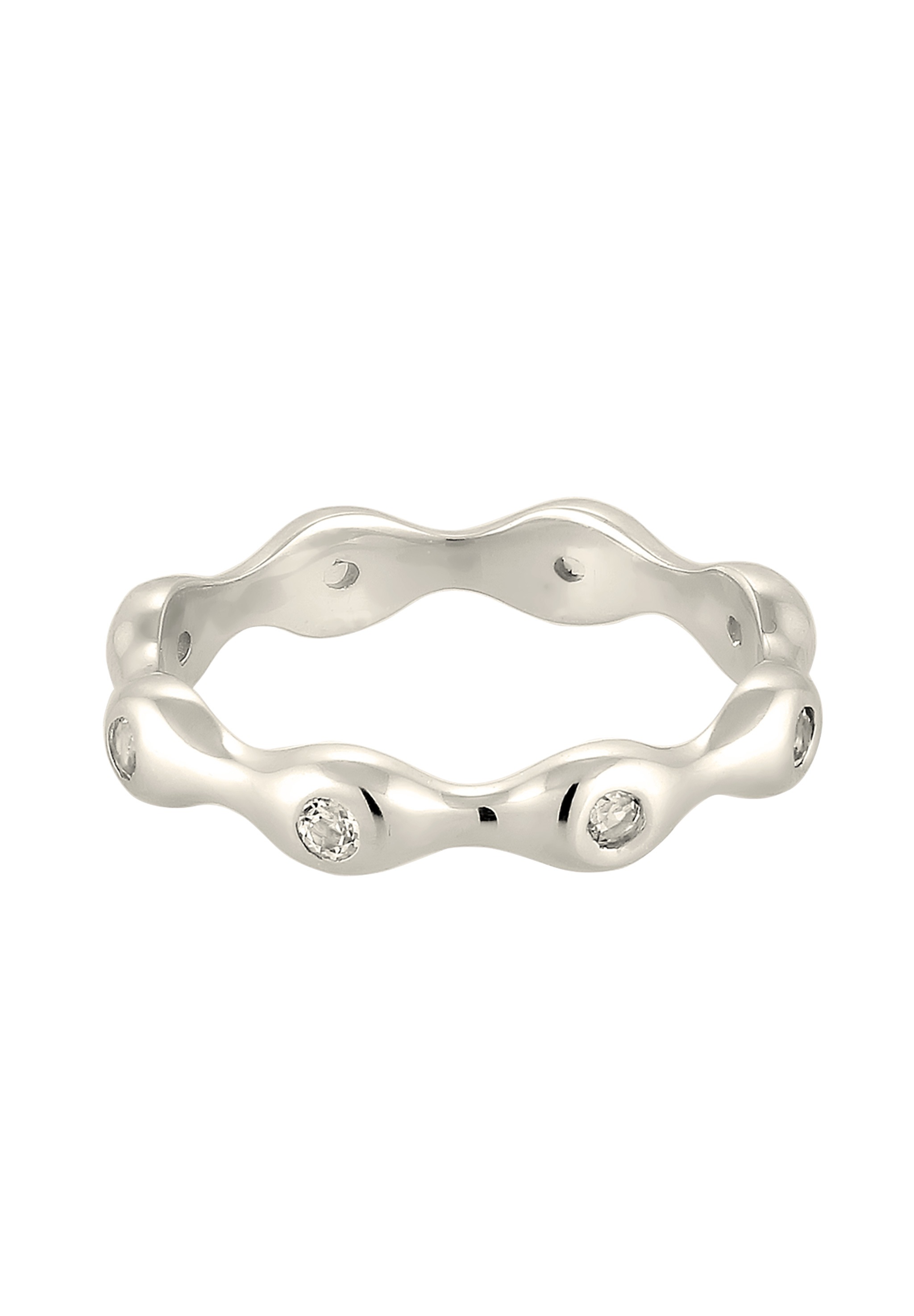 Elli Premium Silberring »Ring Topas Weiß Vintage Look 925 Sterling Silber«