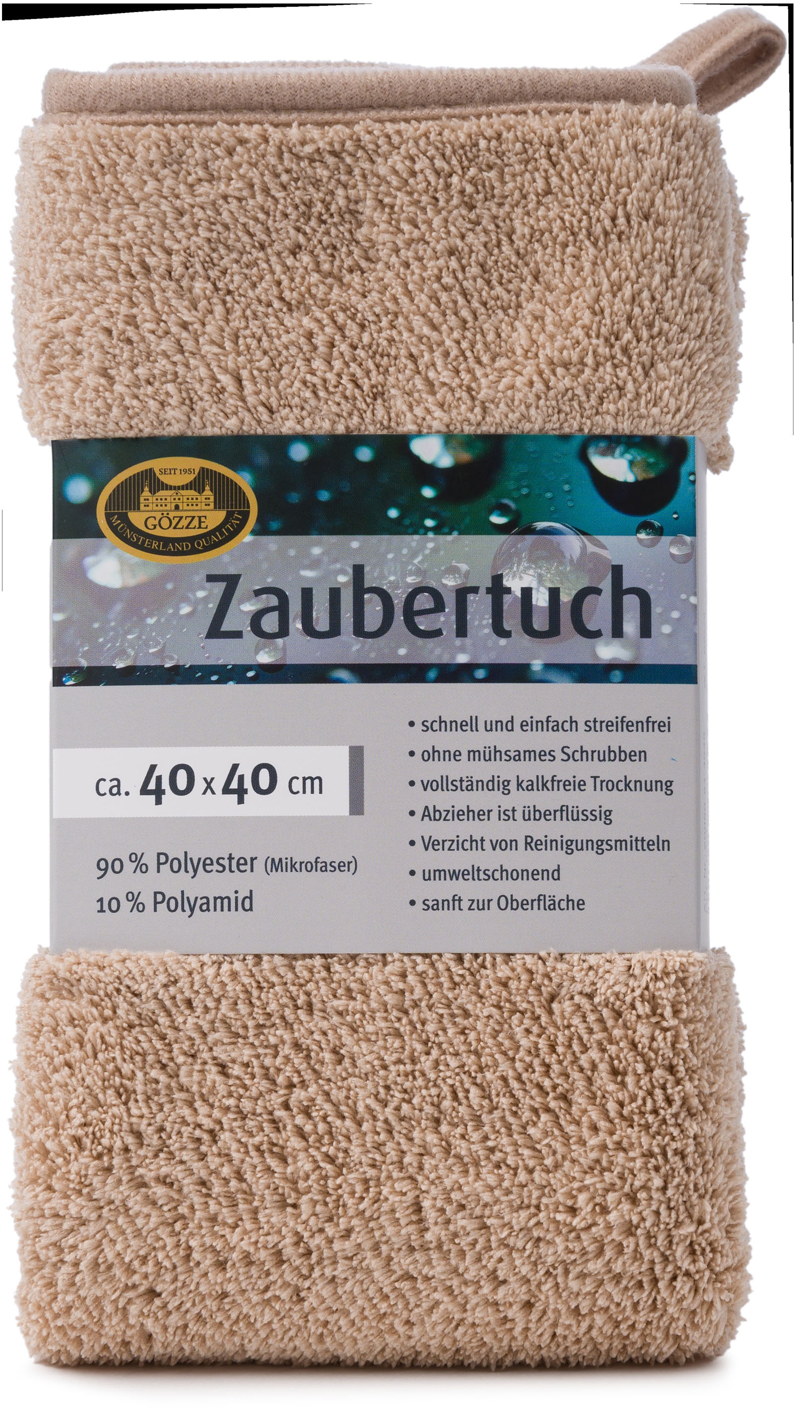 Gözze Mikrofasertuch »Zaubertuch«, Mikrofaser, 40 cmx40 cm, (Set, 2 St.), hohe Wasseraufnahme, extrem saugstark, zum reinigen und trocknen