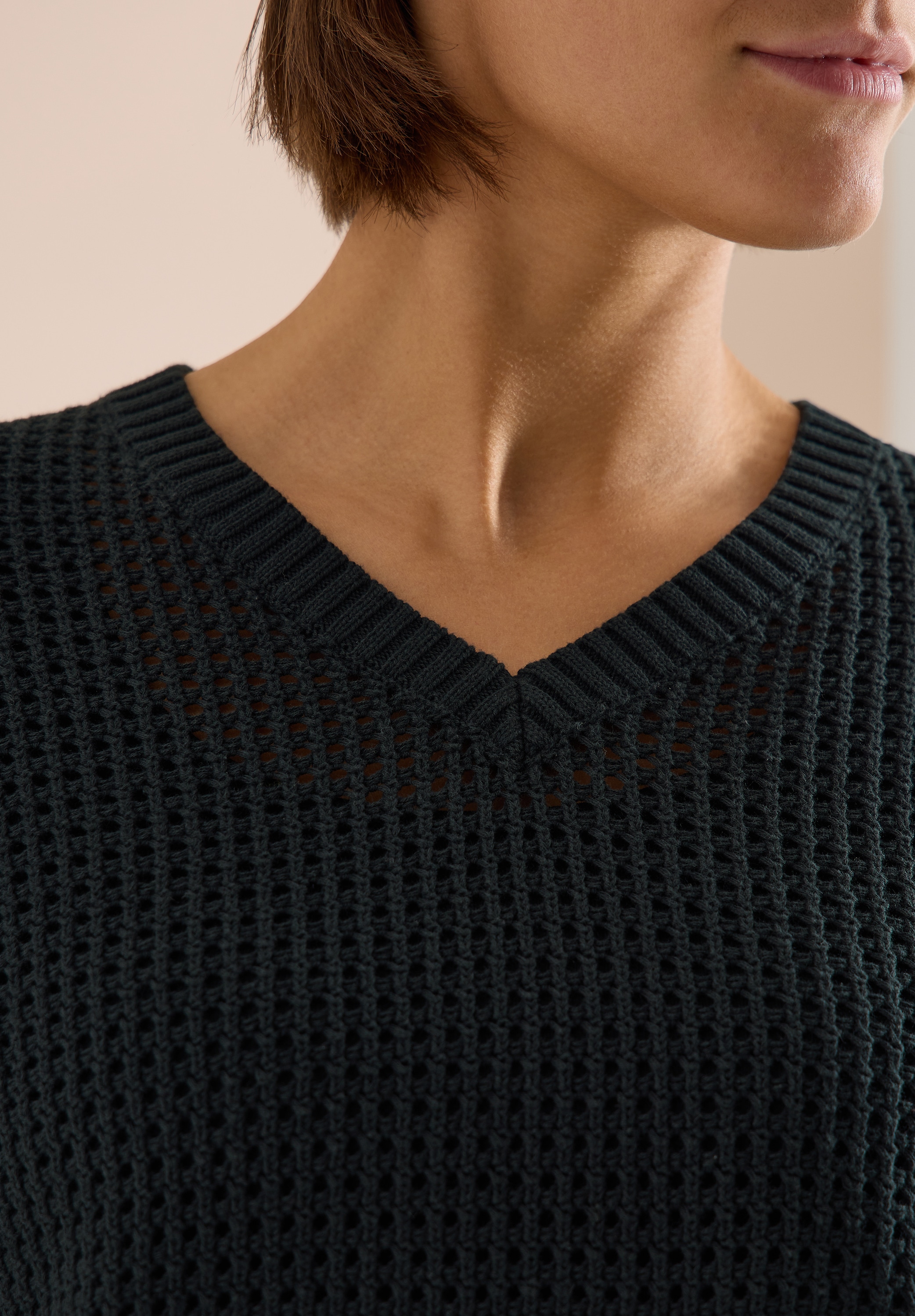 Cecil Strickpullover im Crochet-Look/moderner Sommerstrick
