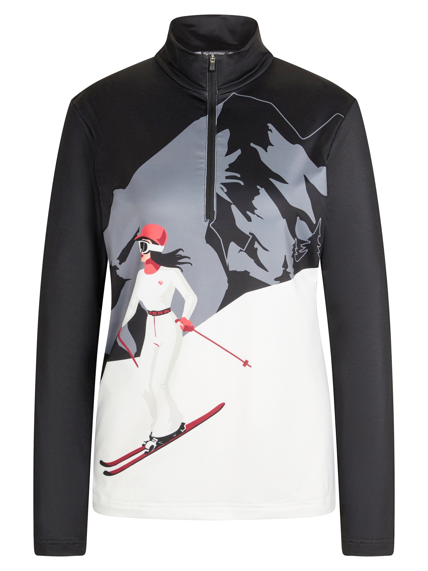 Ziener Sweatshirt »JAILA-Z DAMEN«, Stretchmaterial, wärmend, funktionell, halber Front-Reißverschluss
