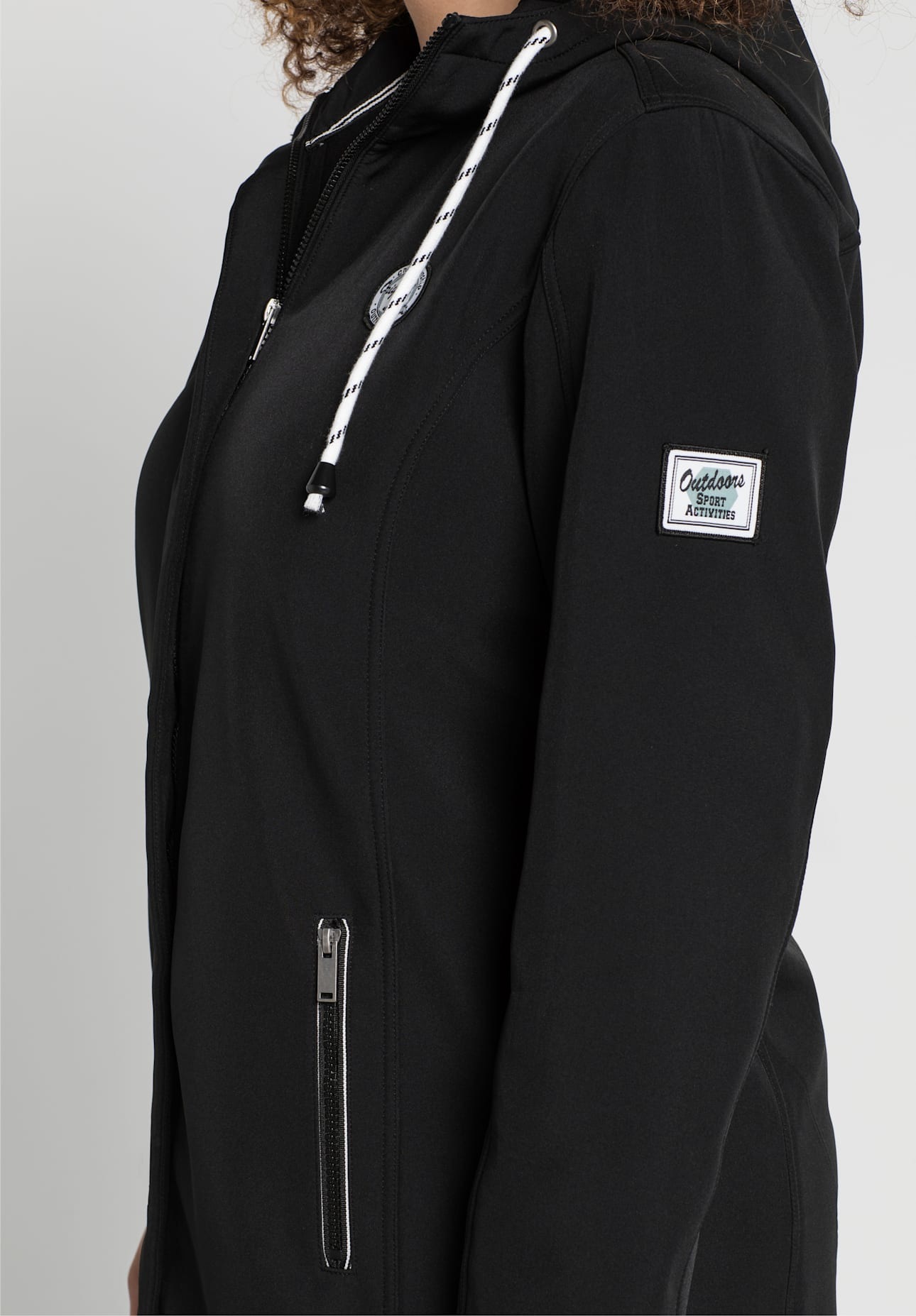 Sheego Softshelljacke, mit Kapuze