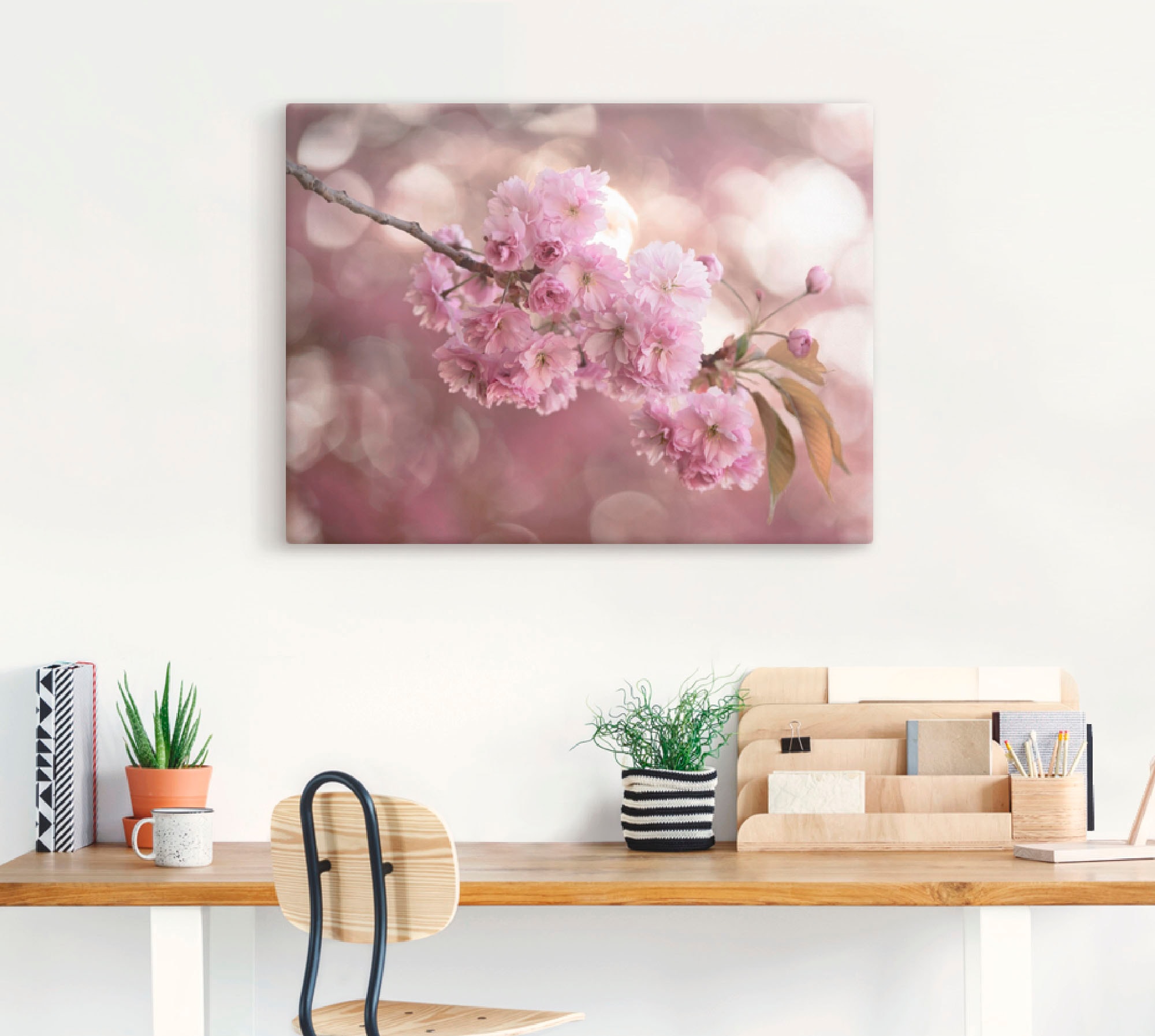 Artland Wandbild »Japanische Kirschblüte in Love III«, Blumen, (1 St.), als Leinwandbild in verschied. Größen