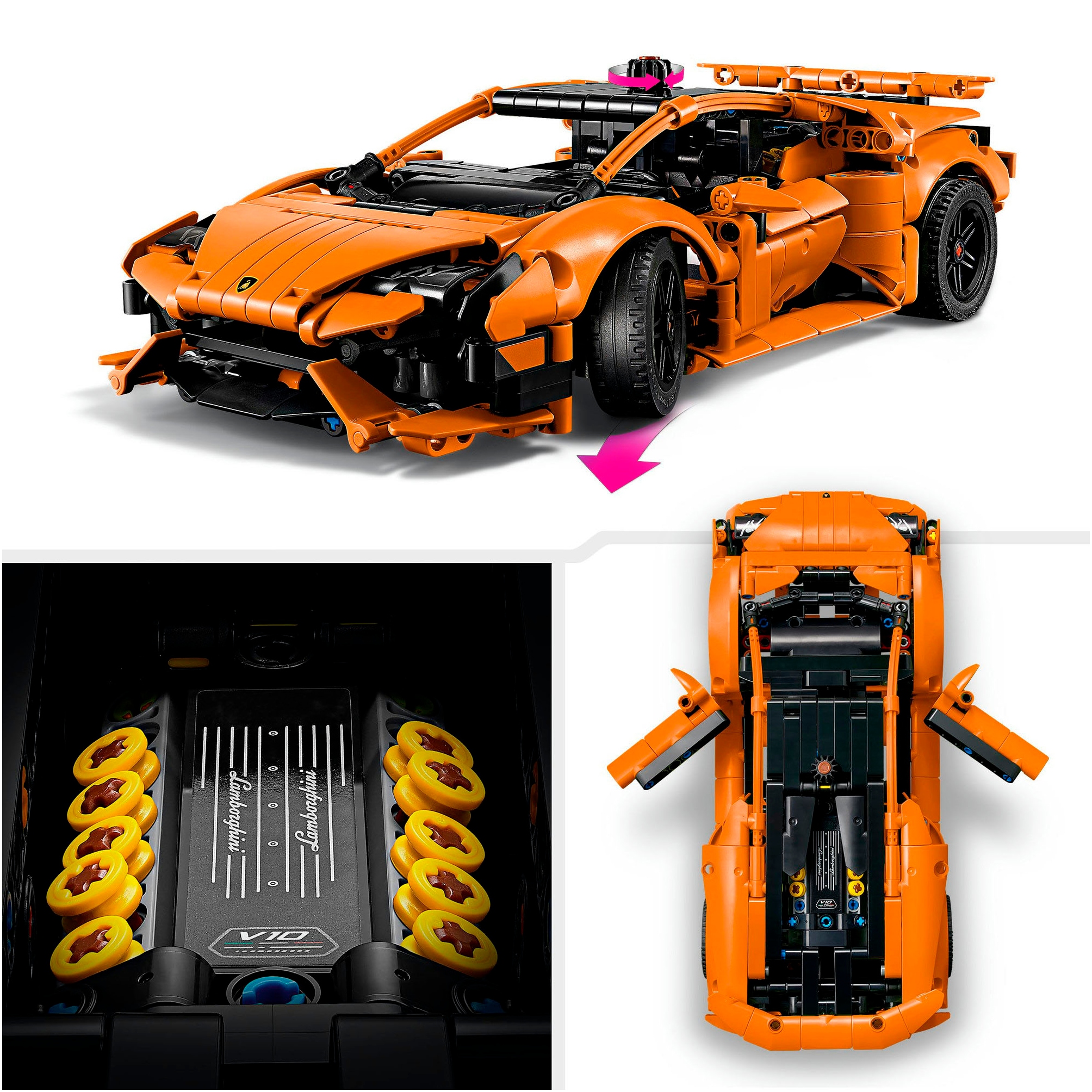 LEGO® Konstruktionsspielsteine »Lamborghini Huracán Tecnica Orange (42196), LEGO Technic«, (806 St.), Exklusives Set; Made in Europe