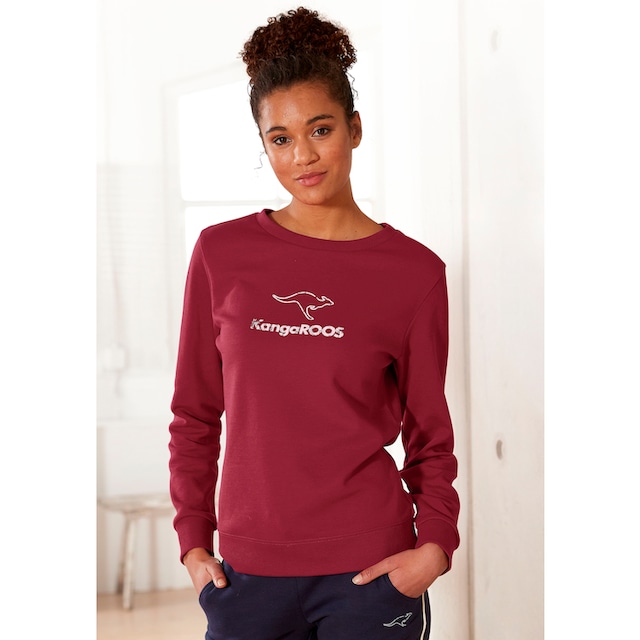 KangaROOS Sweatshirt, mit Kontrastfarbenem Logodruck, Loungeanzug im OTTO  Online Shop