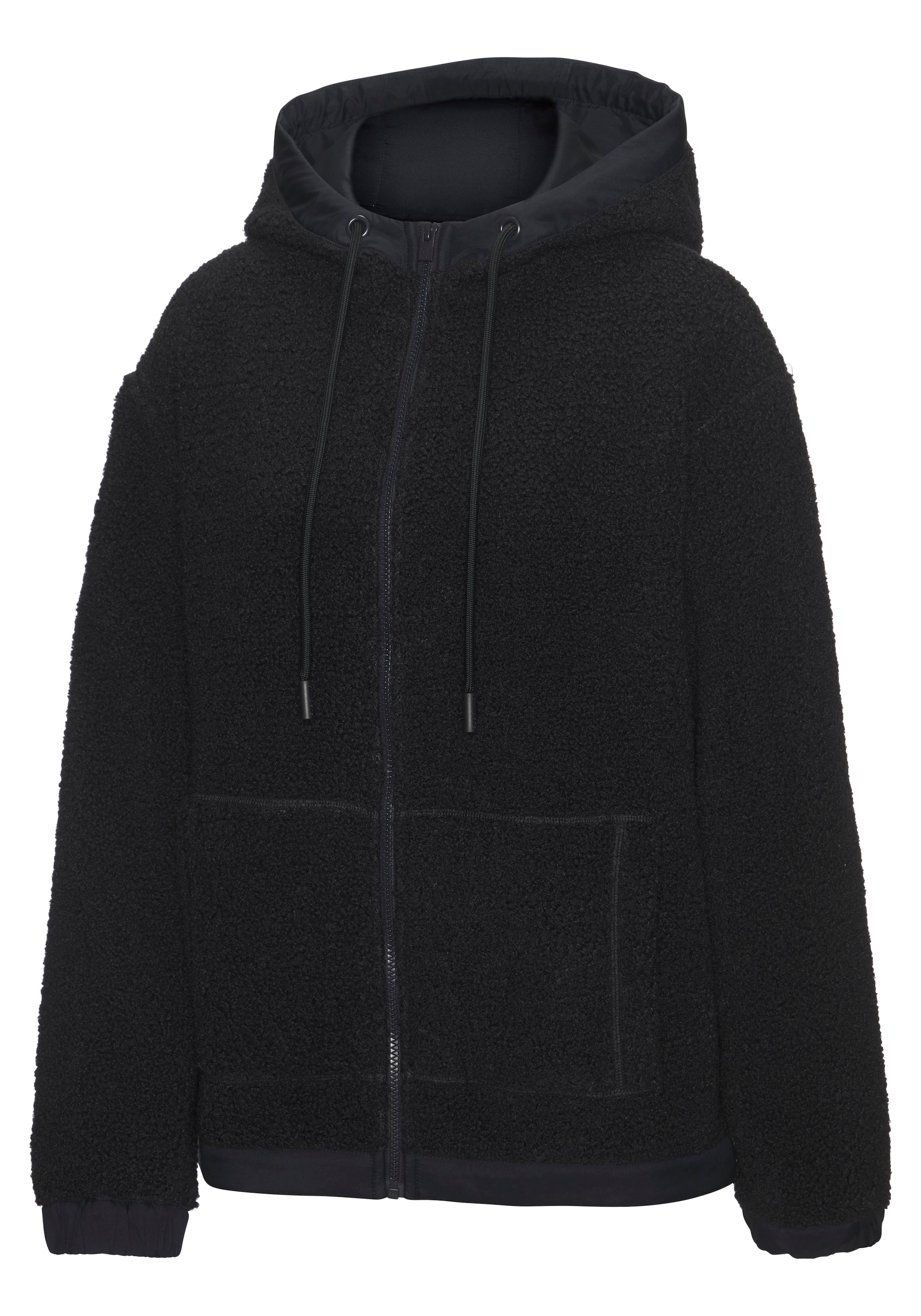 Elbsand Fleecejacke, mit Kapuze, aus Teddy-Fleece- mit Kapuze und schönem Logo auf der Rückseite