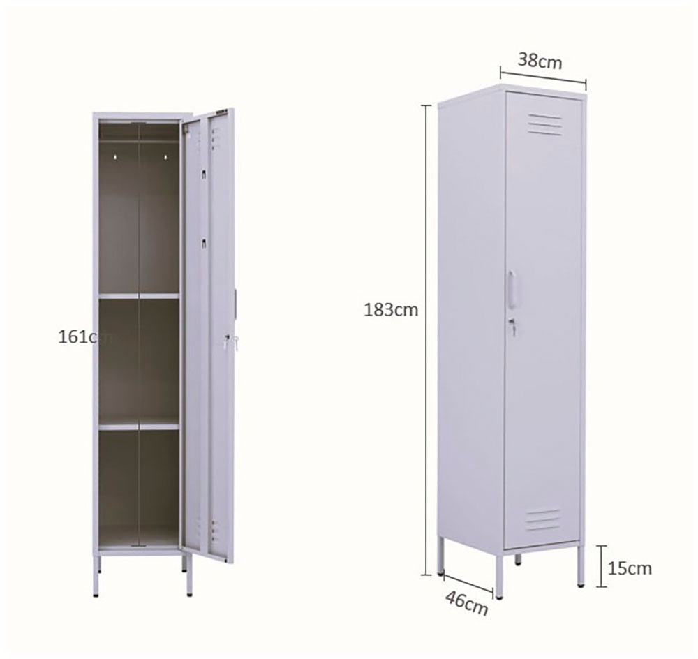 OTTO home Drehtürenschrank »Siena Kleiderschrank Schrank Metallschrank Mehrzweckschrank Spind« in 4 Farben aus Metall Stahlschrank,  in der Höhe verstellbar, abschließbar Bestseller Otto´s Choice