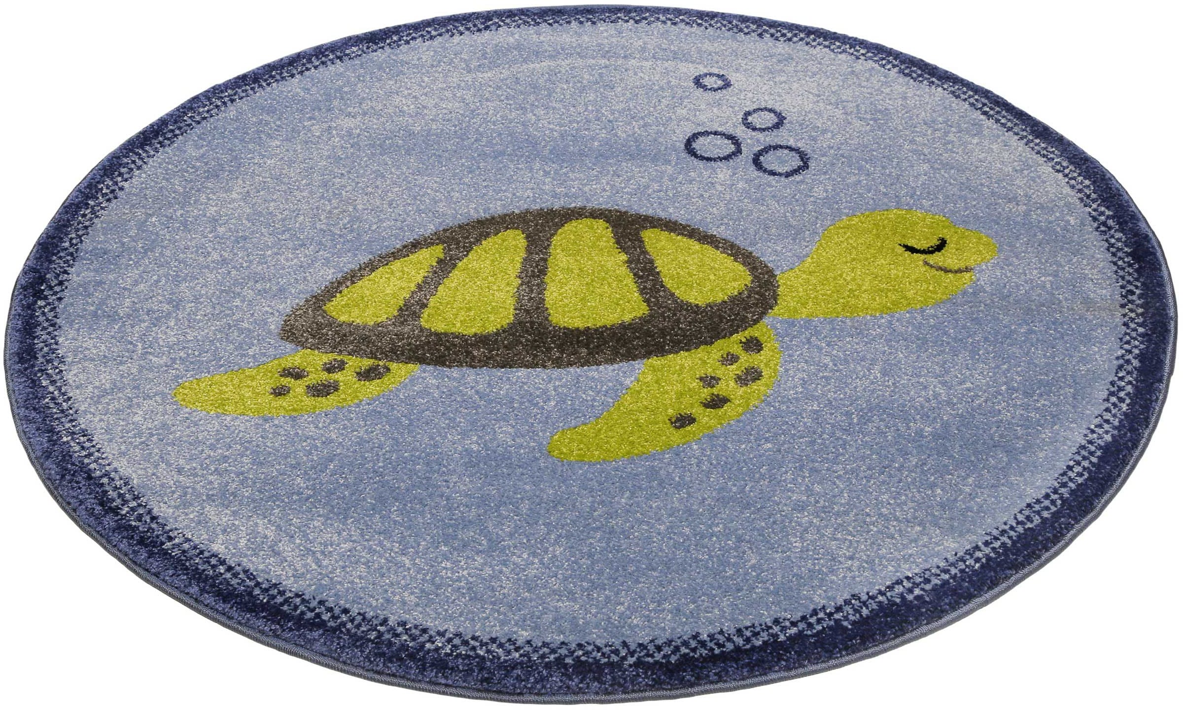 Kinderteppich »Turtle ESP-40170«, rund, Kurzflorteppich mit Schildkröten Motiv