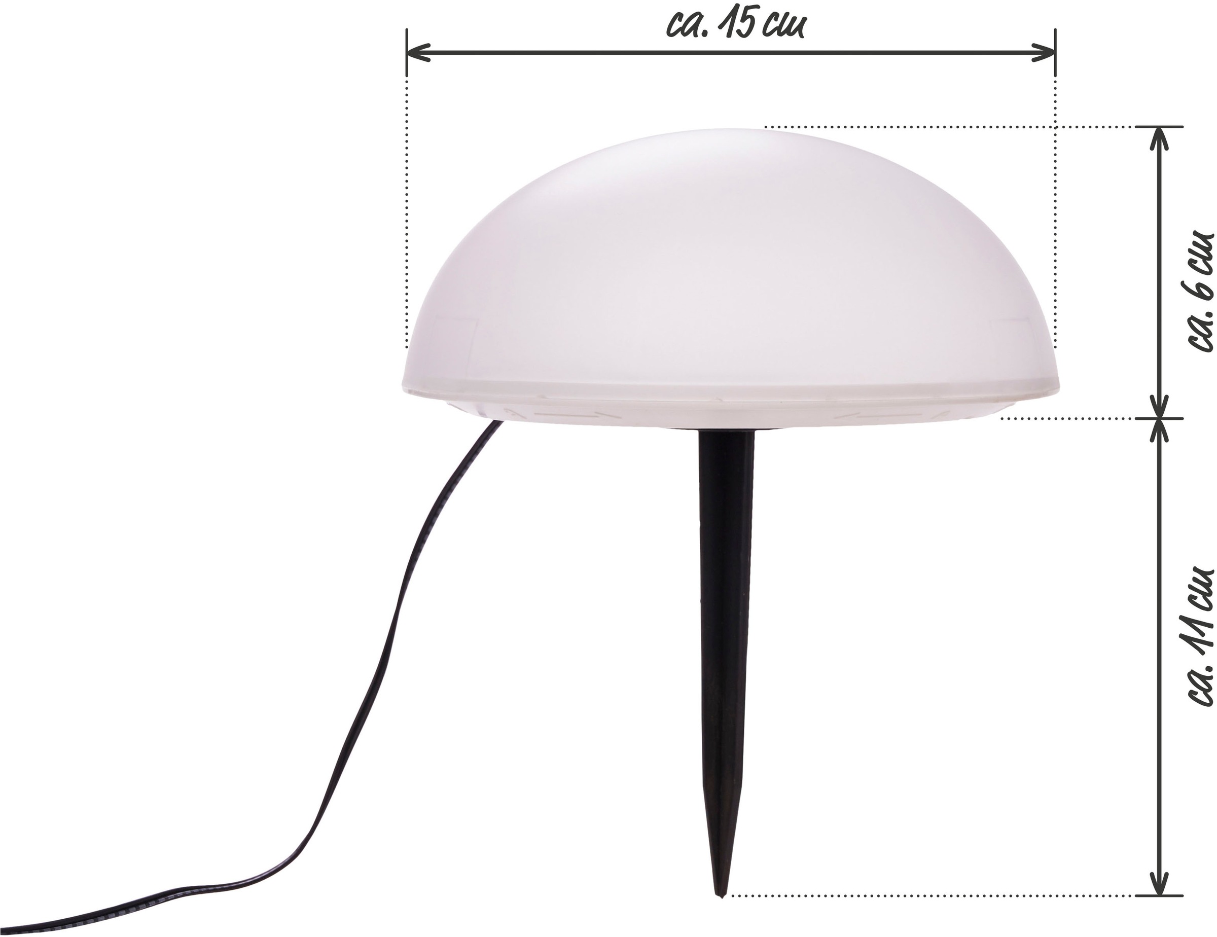 OTTO home LED Solarleuchte »Primala, LED-Solar Gartensteckerr, 5er Set, halbkugeln« LED-Modul 5 Stk. Warmweiß mit Erdspießen