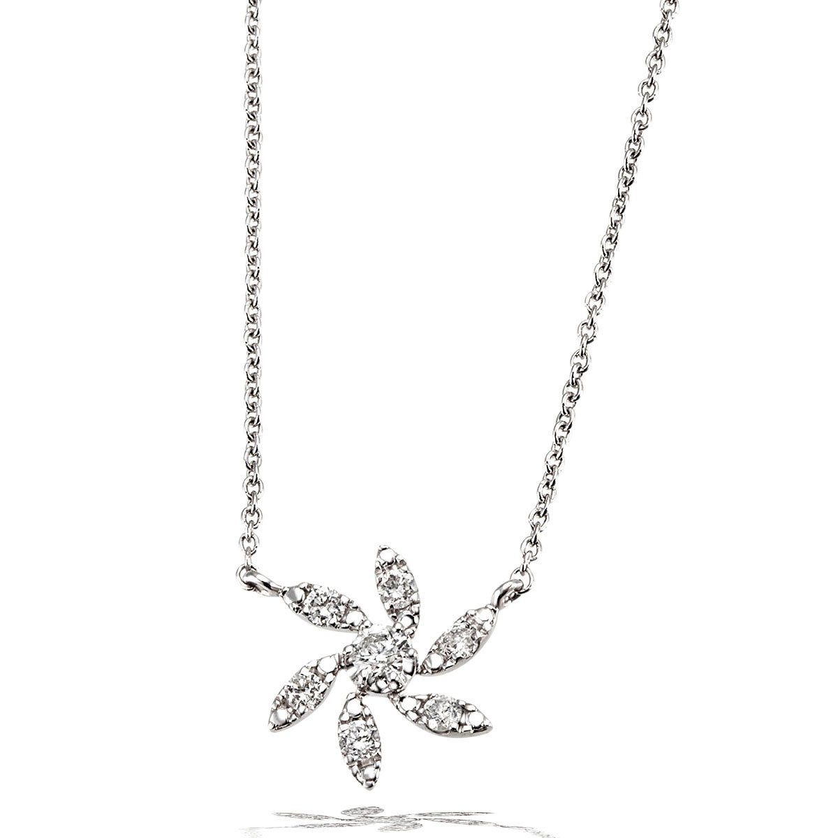 goldmaid Collier 585/- Weißgold 7 Brillanten P1 0,15 ct.