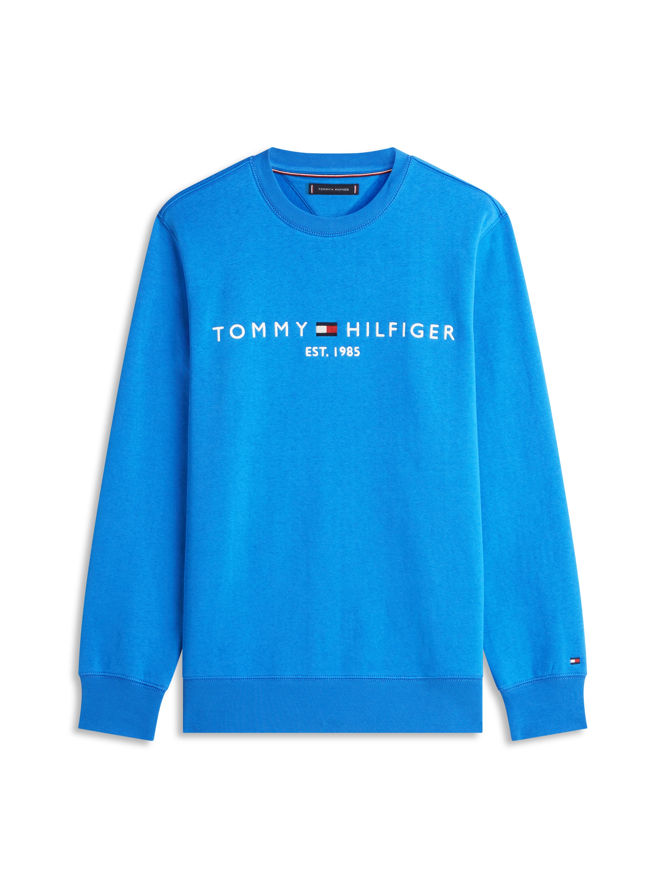 Tommy Hilfiger Sweatshirt »TOMMY LOGO«, unifarben, casual, regular fit, Baumwollmix, Rundhals
