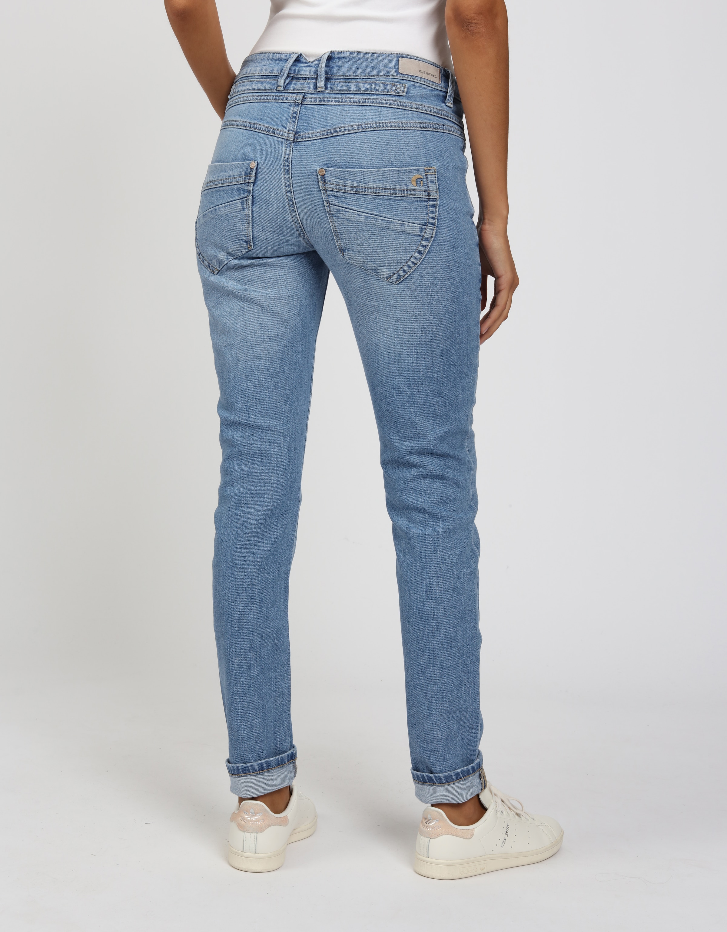 GANG Skinny-fit-Jeans »94MEDINA«, mit stylischer halb offener Knopfleiste