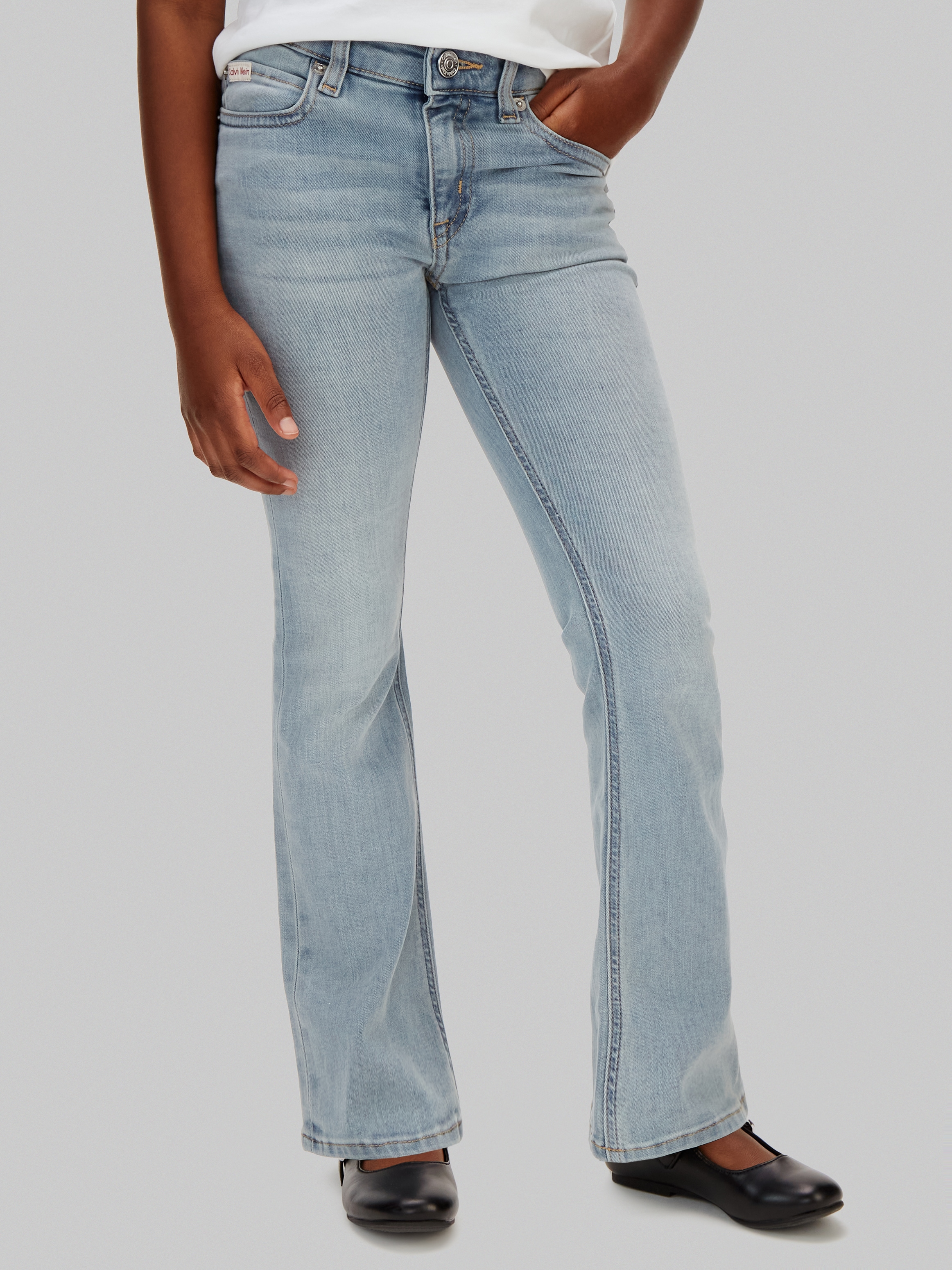 Calvin Klein Jeans Schlagjeans »FLARE ANDREW BLUE WASH« Regular fit für Kinder mit praktischen Taschen