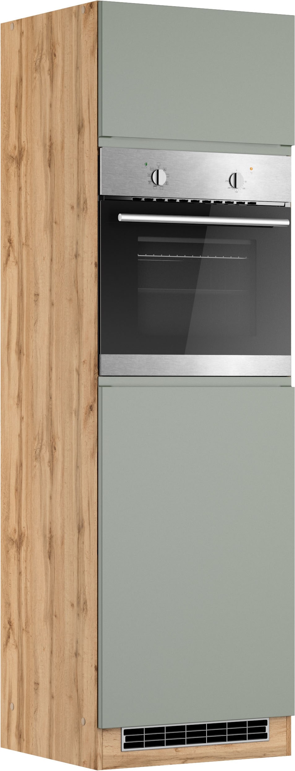 KOCHSTATION Backofen/Kühlumbauschrank »KS-Virginia,neu in verbesserter Ausführung« Stauraum, Softclose,  Breite 60 cm, Höhe 200 cm, Nische für Ofen B/H/T: 56/59/55 cm