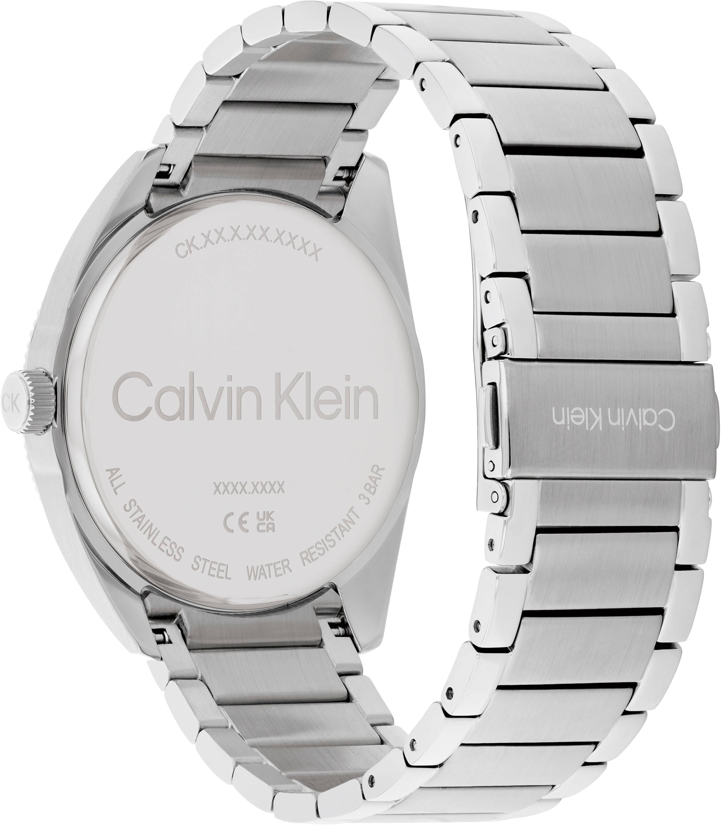 Calvin Klein Quarzuhr »TIMELESS«, Armbanduhr, Herrenuhr, Datum, Mineralglas, Edelstahlarmband