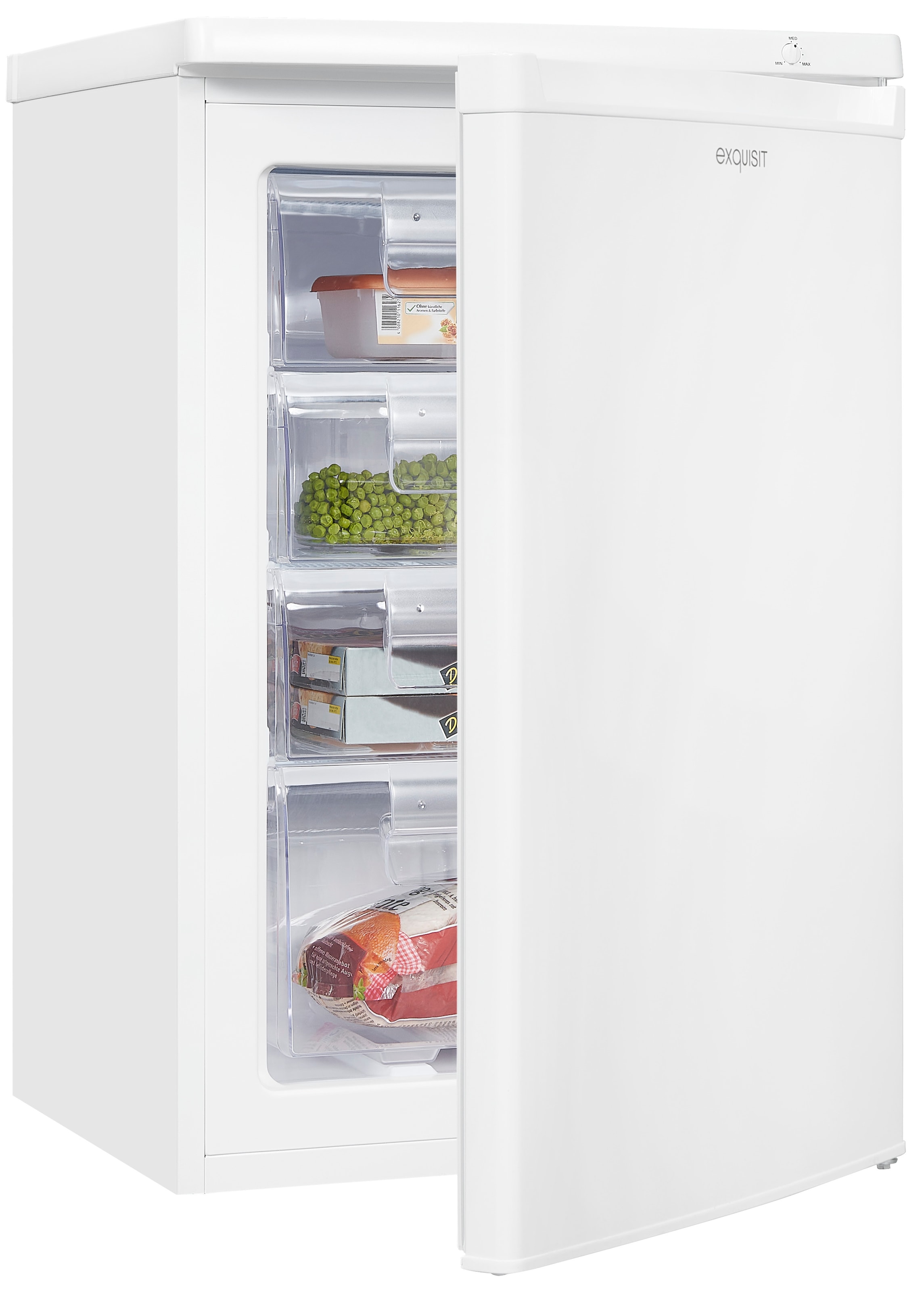 exquisit Gefrierschrank »GS80-040E weiss«, 85,5 cm hoch, 55 cm breit, Türanschlag wechselbar