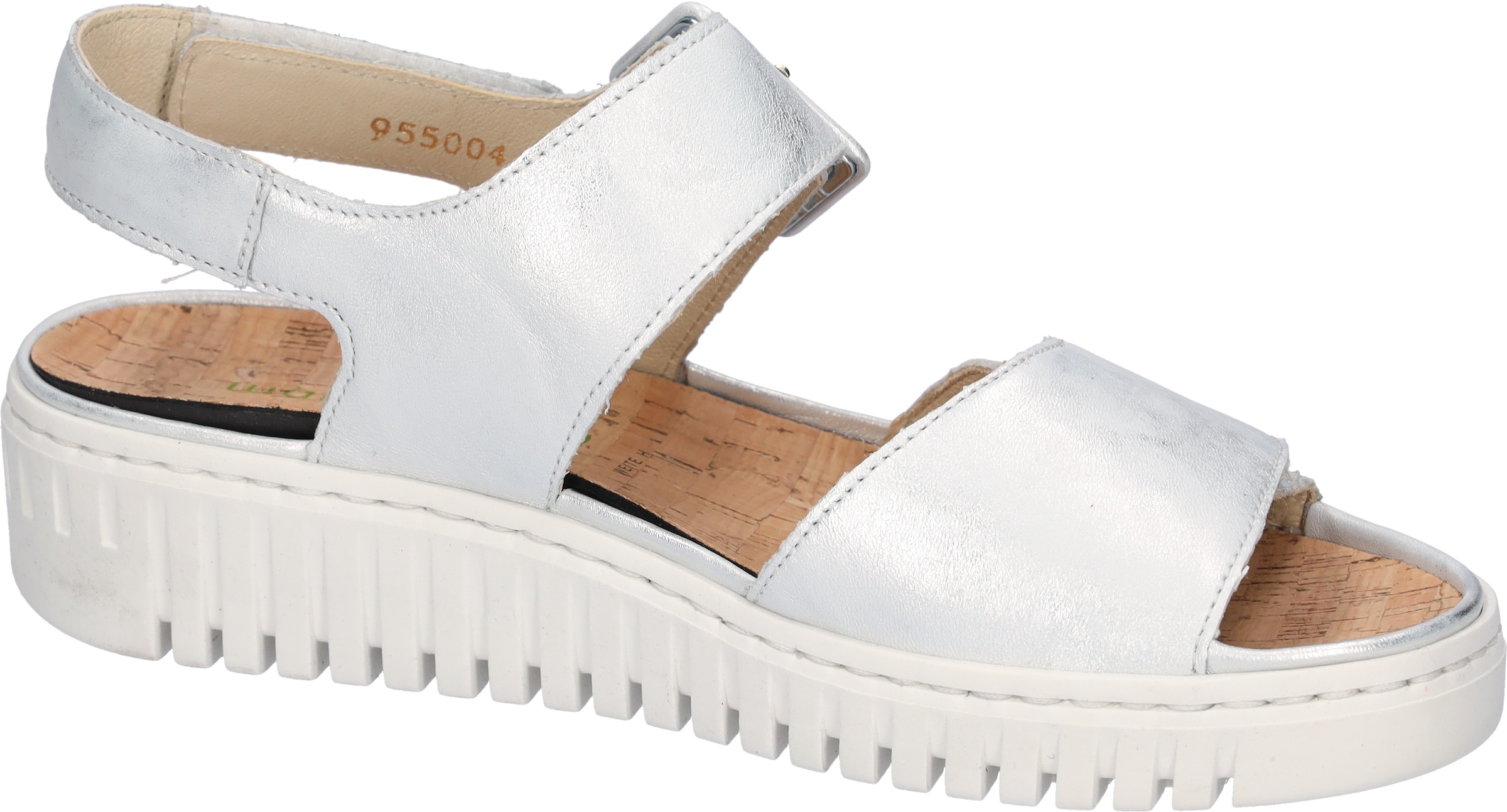 Waldläufer Plateausandale »H-WILLOW«  Sommerschuh, Klettschuh, Bequemschuh mit Korkfußbett, H-Weite