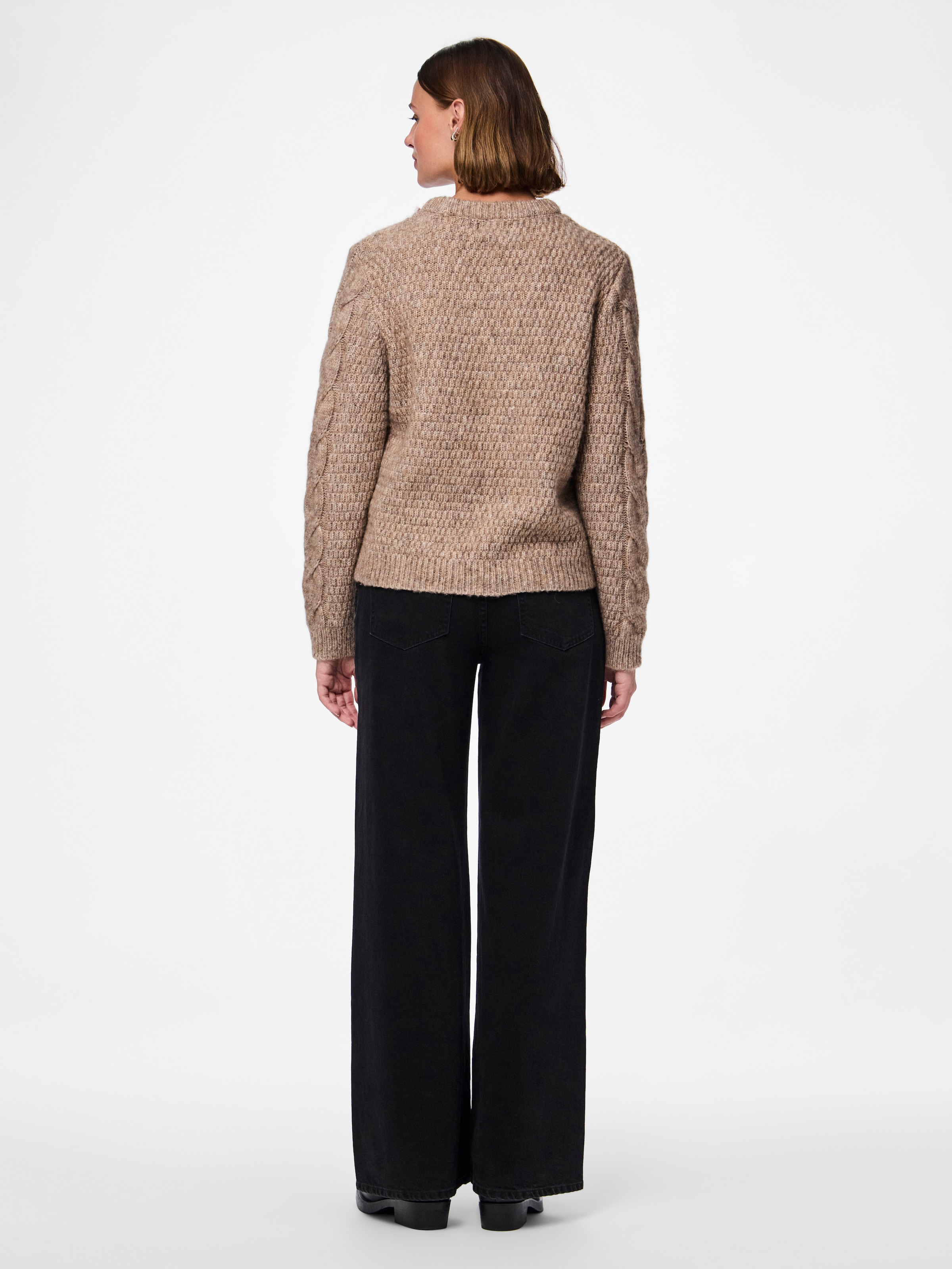 pieces Strickpullover »PCNINA LS O-NECK KNIT NOOS BC«