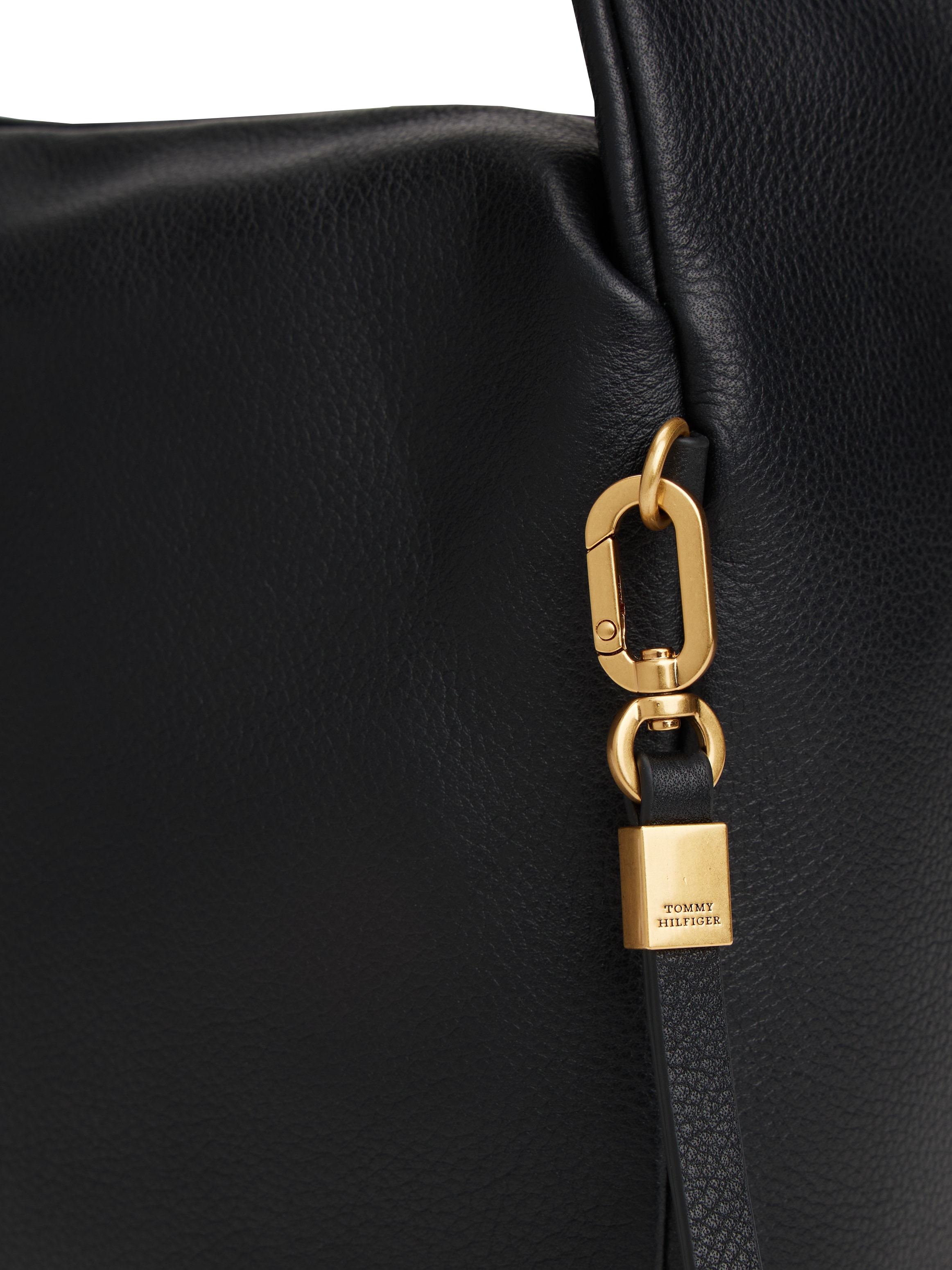 Tommy Hilfiger Hobo »CITY LEATHER SHOULDER BAG« , Damen Tragetasche, Schultertasche mit Logoschriftzug