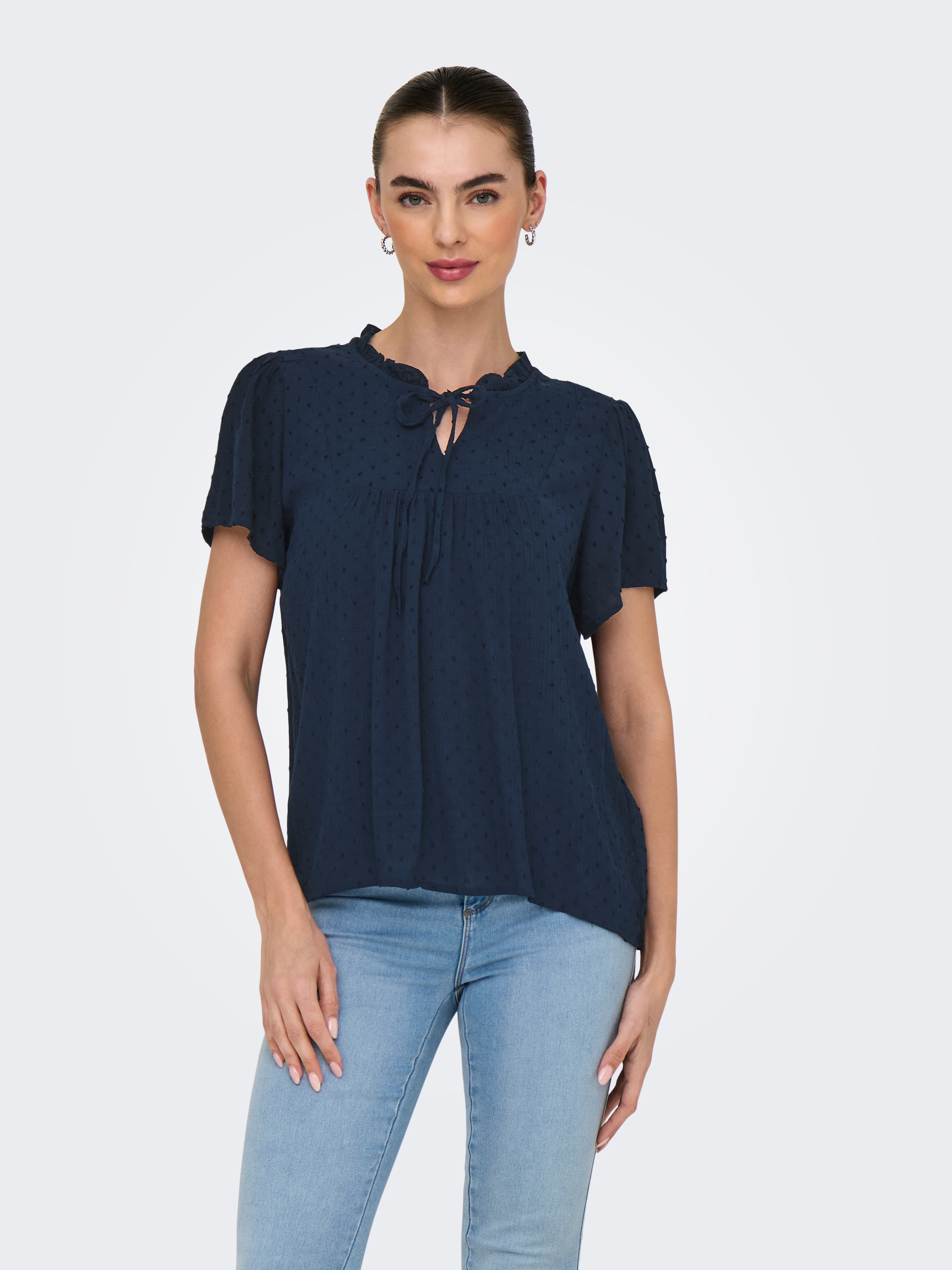 JDY Kurzarmbluse »JDYLIMA LIFE S/S TOP WVN NOOS«