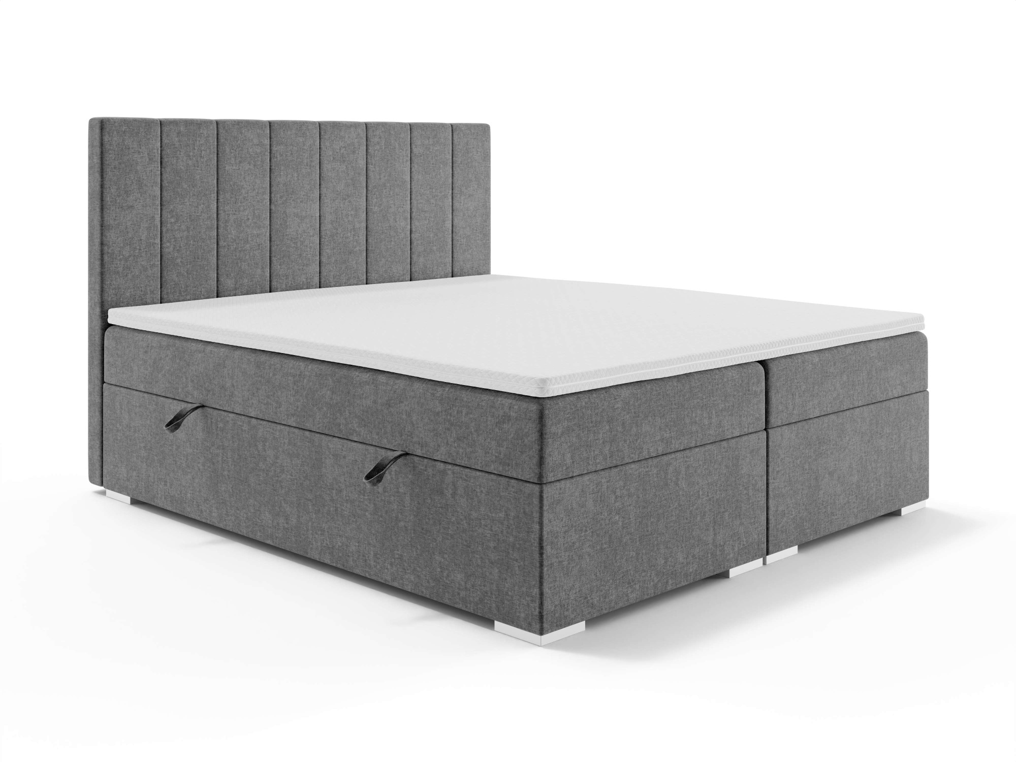 Places of Style Polsterbett »Ginoro mit Matratze und Topper, in 3 Breiten (140, 160 und 180 cm)«, Boxspringbett mit Kopfteil, Bettkasten, Matratze (BFK/TFK) und Topper