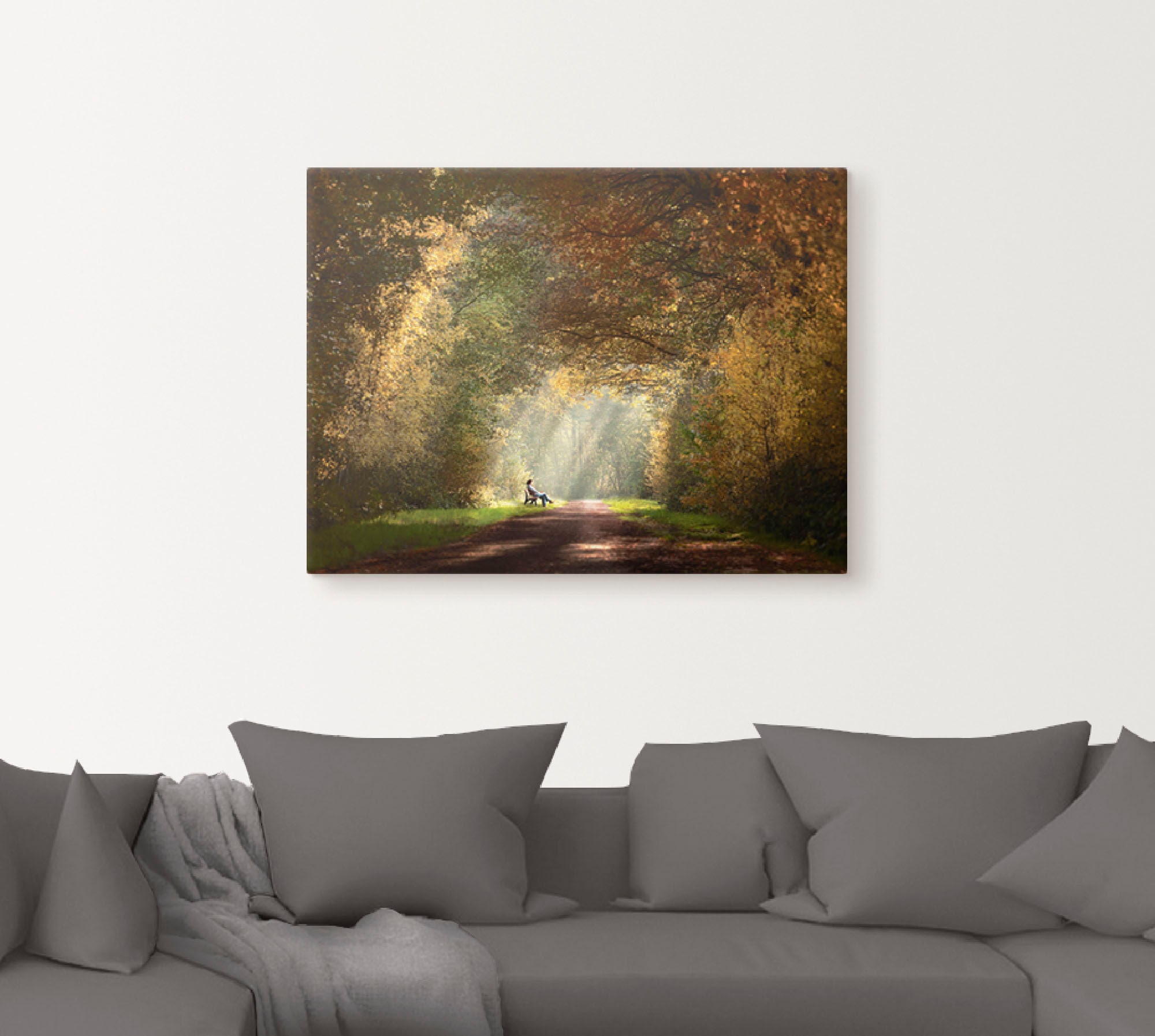 Artland Wandbild »Licht am Ende des Tunnels...«, Wald, (1 St.), als Leinwandbild, Wandaufkleber in verschied. Größen