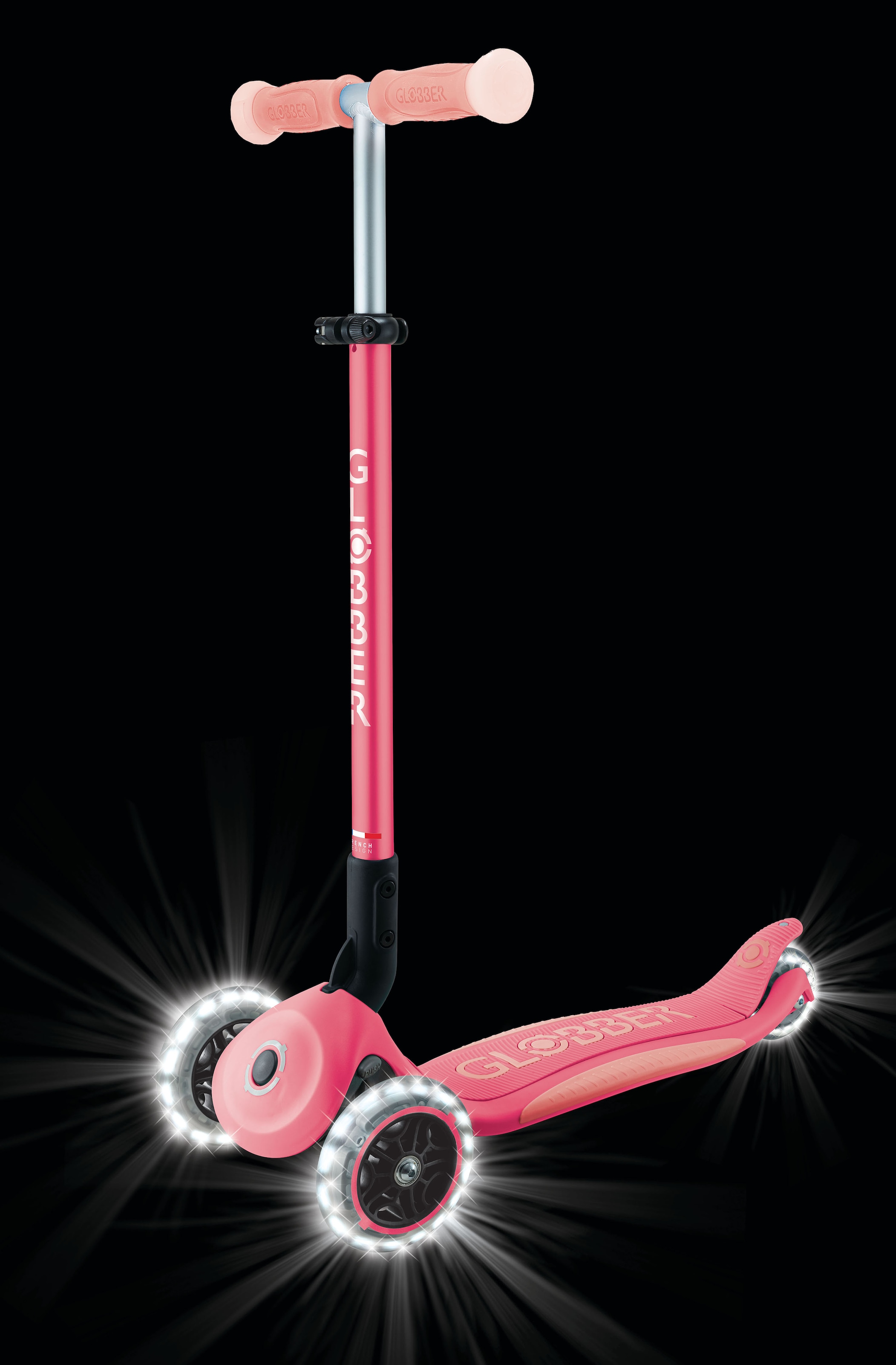 Globber Tretroller »ELITE GLOW LIGHTS, mit Leuchtrollen und Glow-Effekt«
