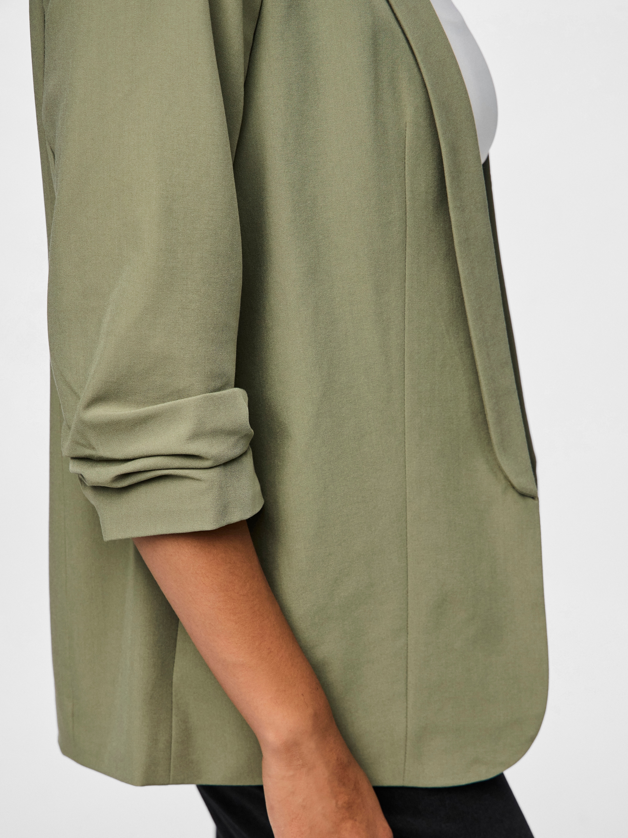 pieces Blusenblazer »PCBOSELLA 3/4 BLAZER NOOS« Materialmix, regular fit