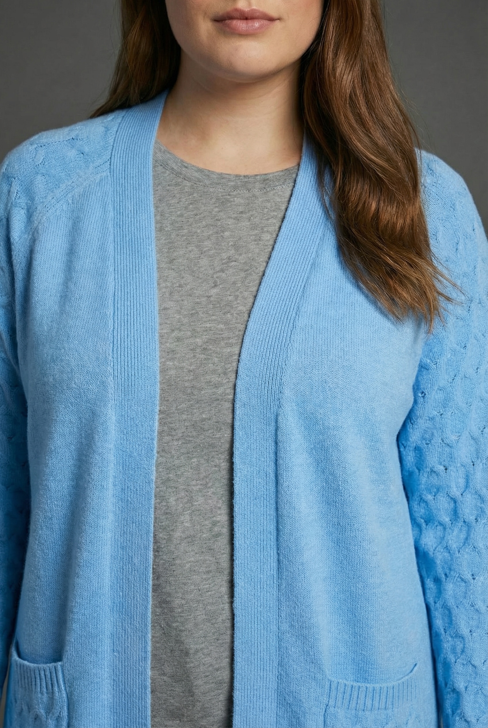 KangaROOS Cardigan casual Stil, bequeme Passform, mit Raglanärmeln, große Größen