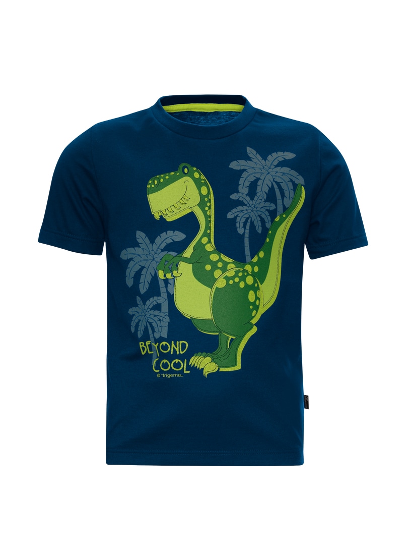 Trigema T-Shirt »TRIGEMA T-Shirt mit coolem Dino-Motiv«, (1 tlg.)