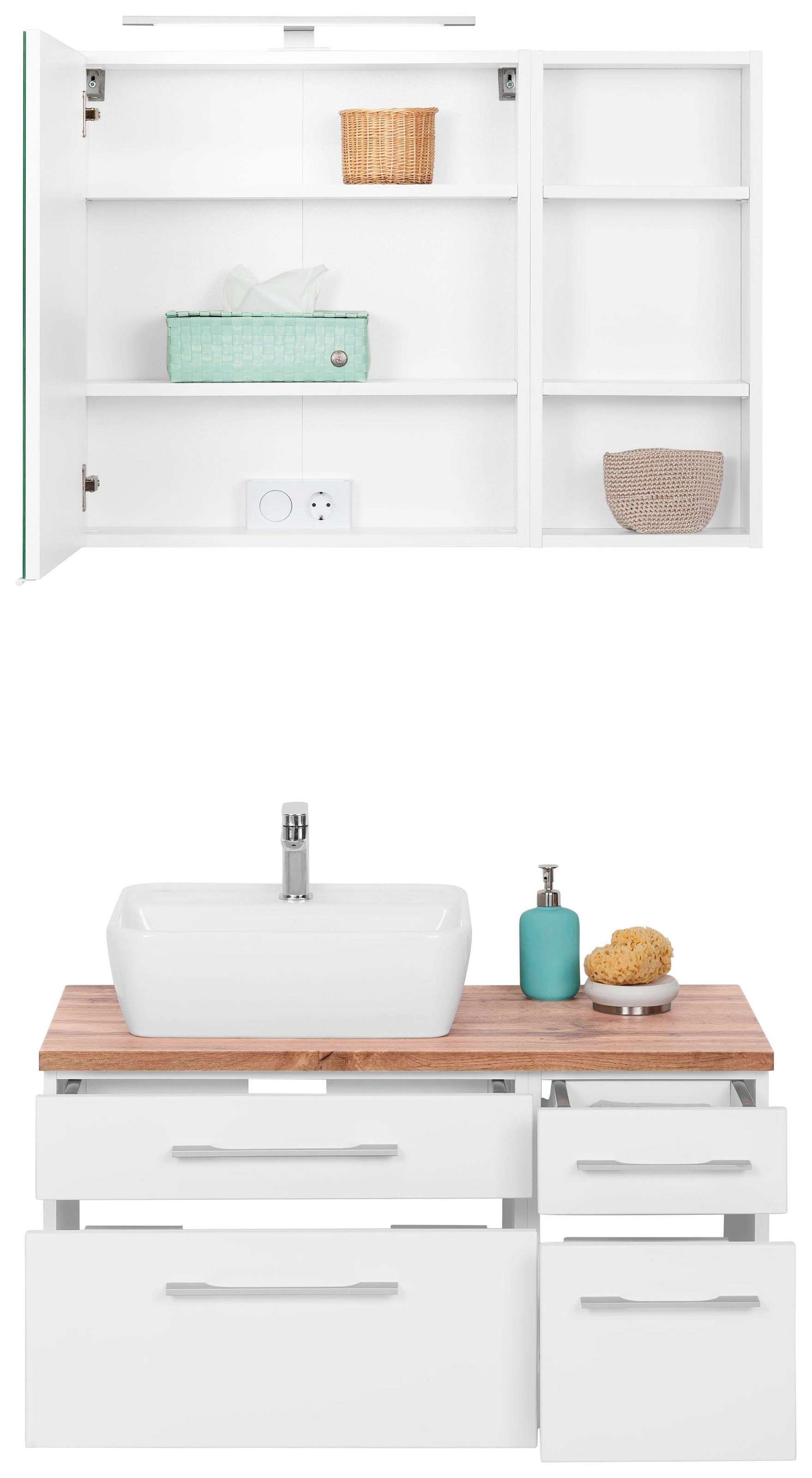 welltime Badmöbel-Set »Davos« 3 Stk. tlg.