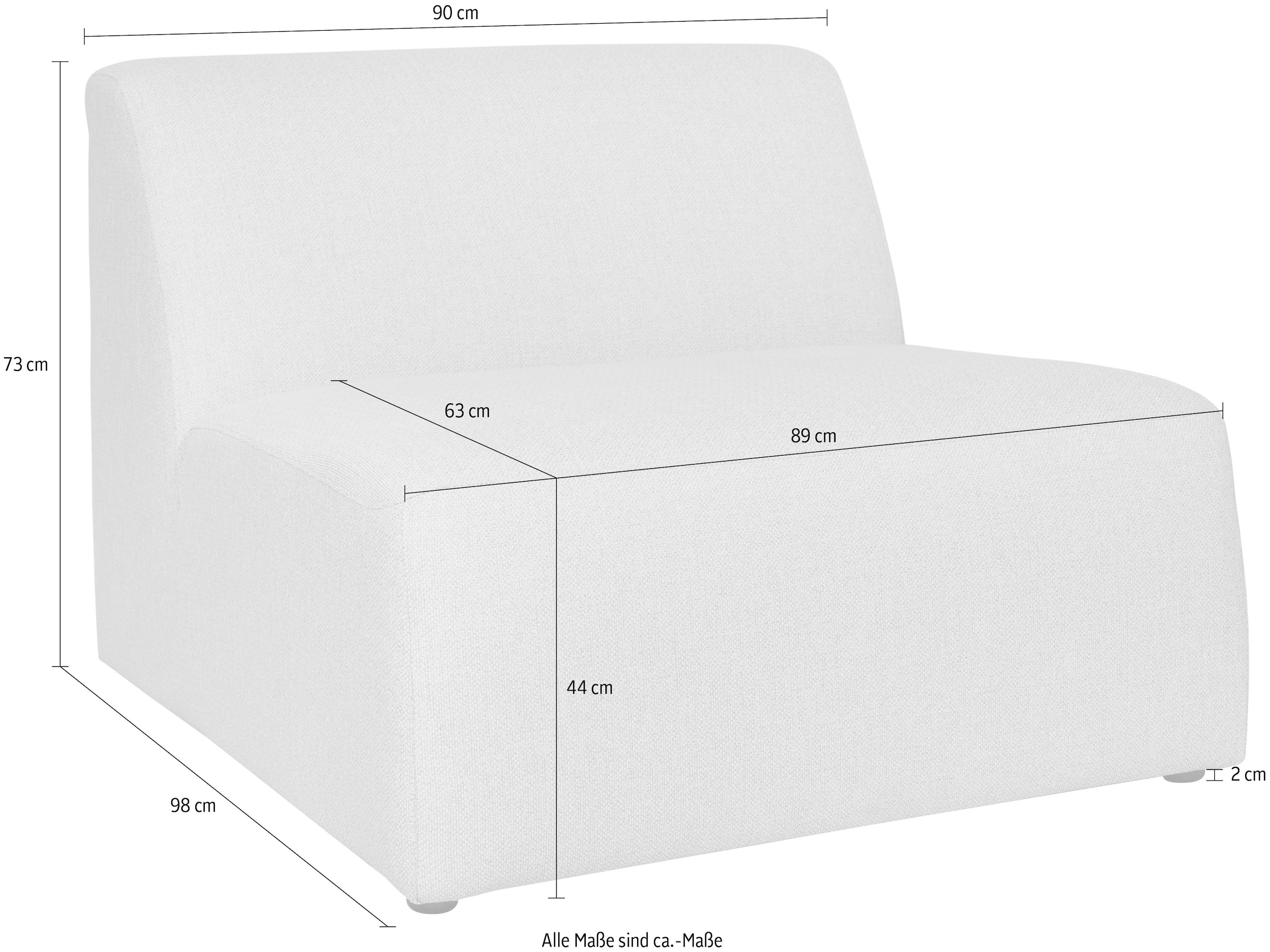 INOSIGN Sofa-Mittelelement »Koa, Sofamodul, passend zur Serie KOA,«, in Webstoff