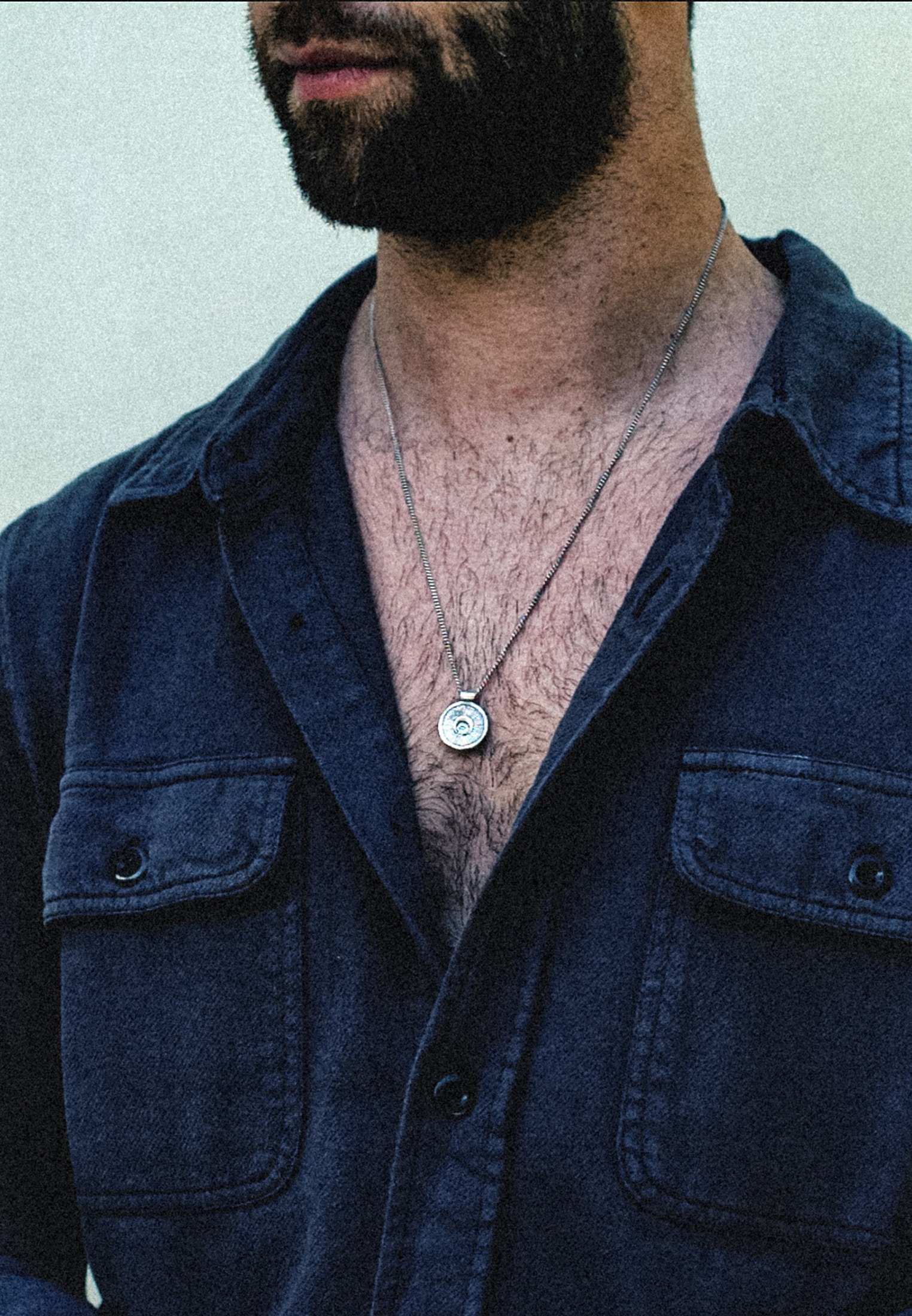 HAZE & GLORY Lange Kette »Halskette Münze Evil Eye - Sun 925 Silber«