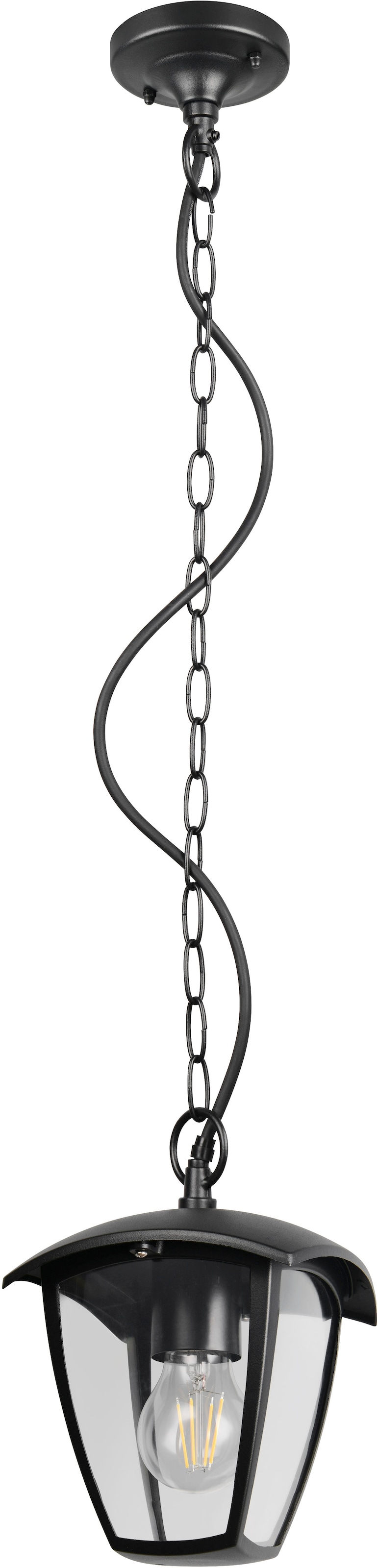 TRIO Leuchten Außen-Deckenleuchte »VENTA, Outdoor Pendelleuchte 1-flammig, exkl 1x E27 max 10W, IP44« E27 1 Stk. warmweiß - kaltweiß Terrassen Hängelampe, Pendelleuchte Garten max Höhe 82cm