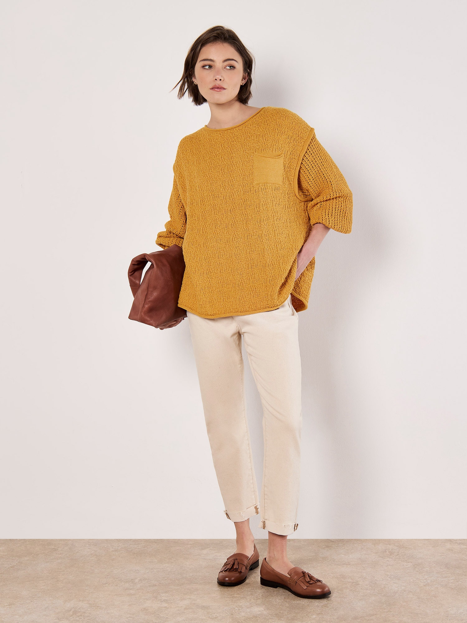 Apricot Strickpullover »Pullover« mit Brusttasche