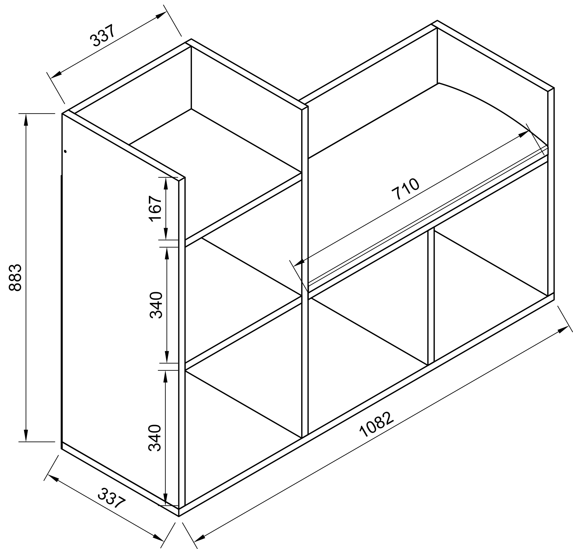 VCM Standregal »Holz Kinderregal Sitzbank Kinder Standregal Lelus«