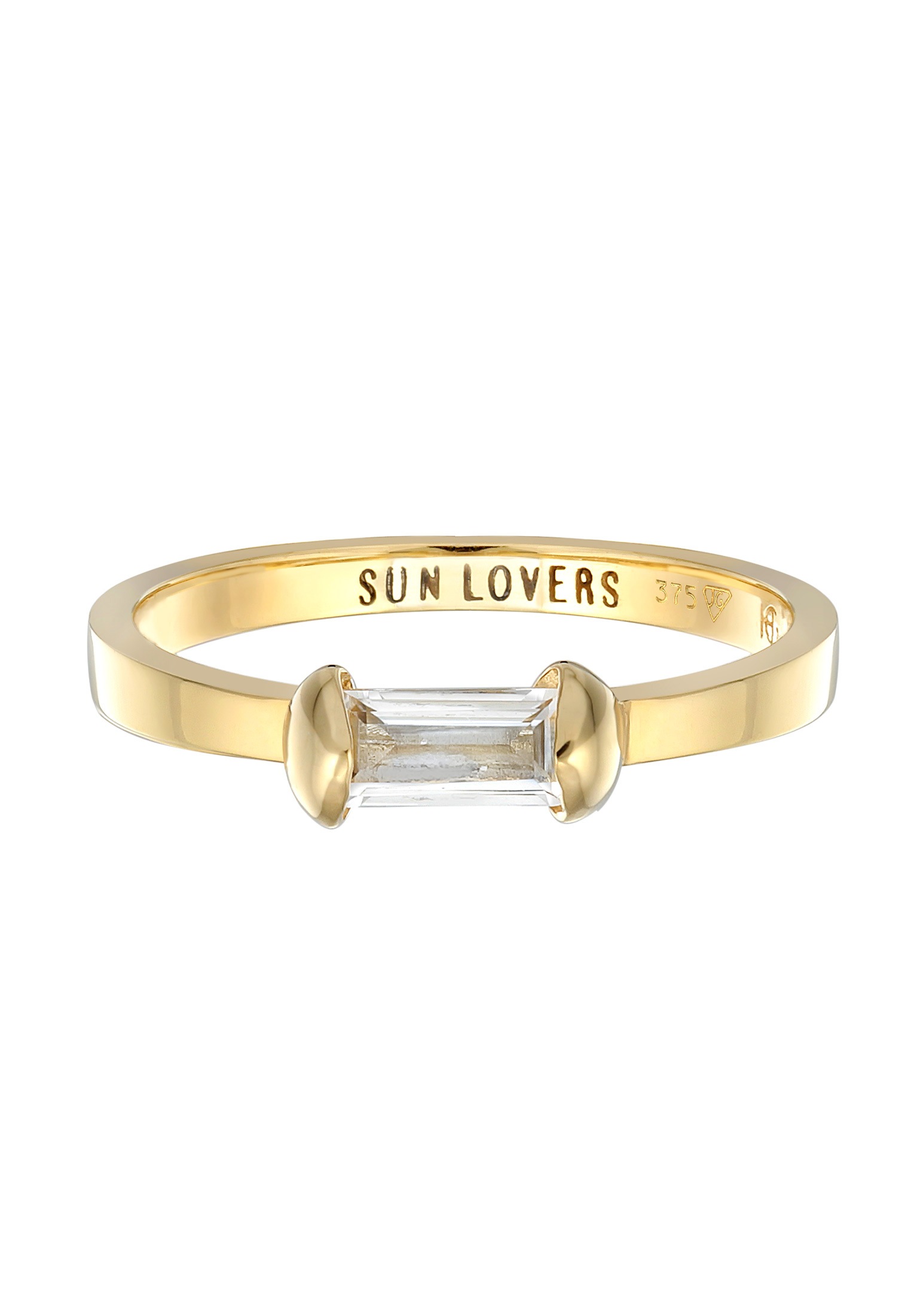 HAZE & GLORY Silberring »Ring Verlobungsring - Elope 375 Gelbgold«