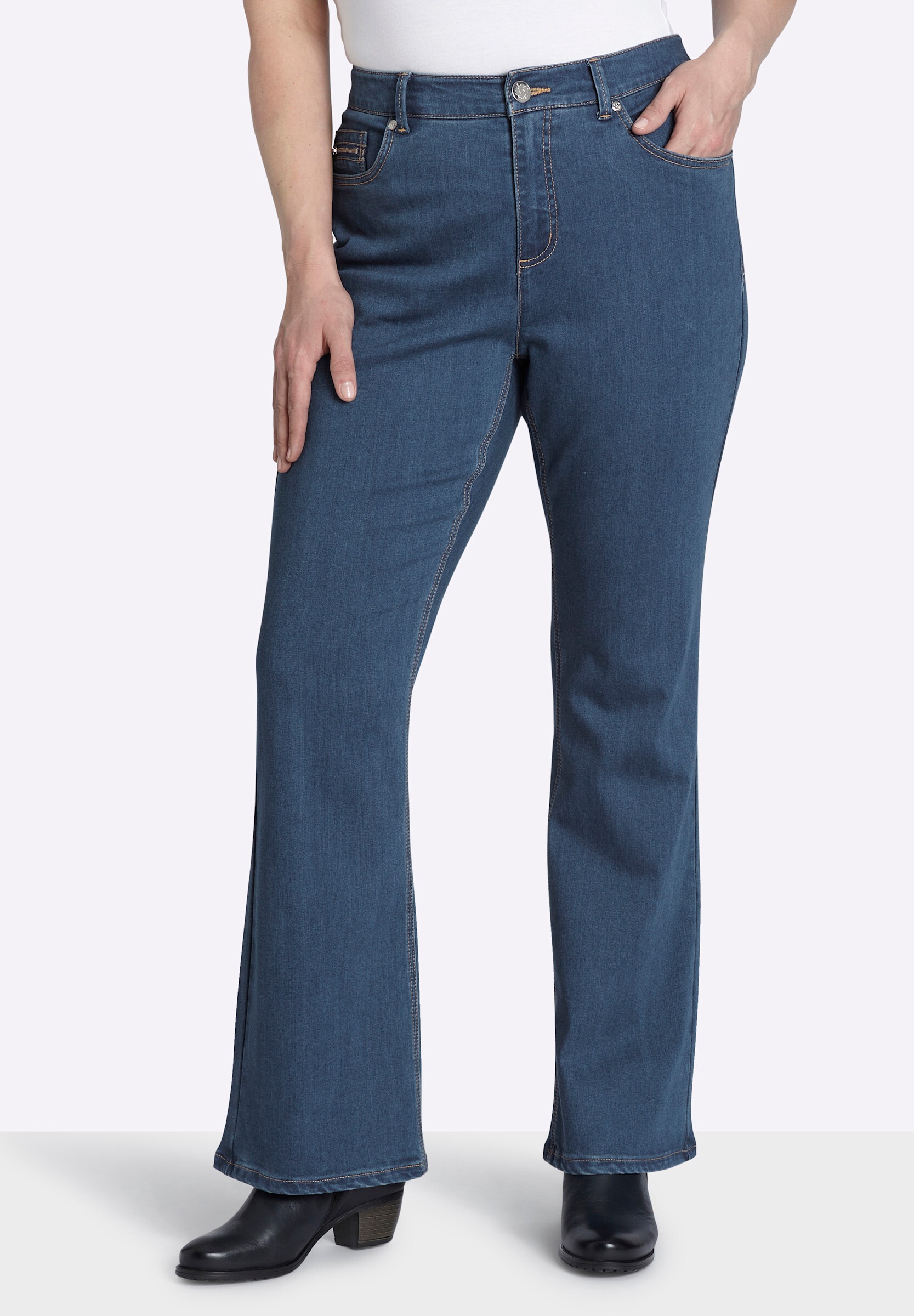 Sheego 5-Pocket-Jeans »Bootcut-Jeans Bootcut-Jeans in 5-Pocket-Form«