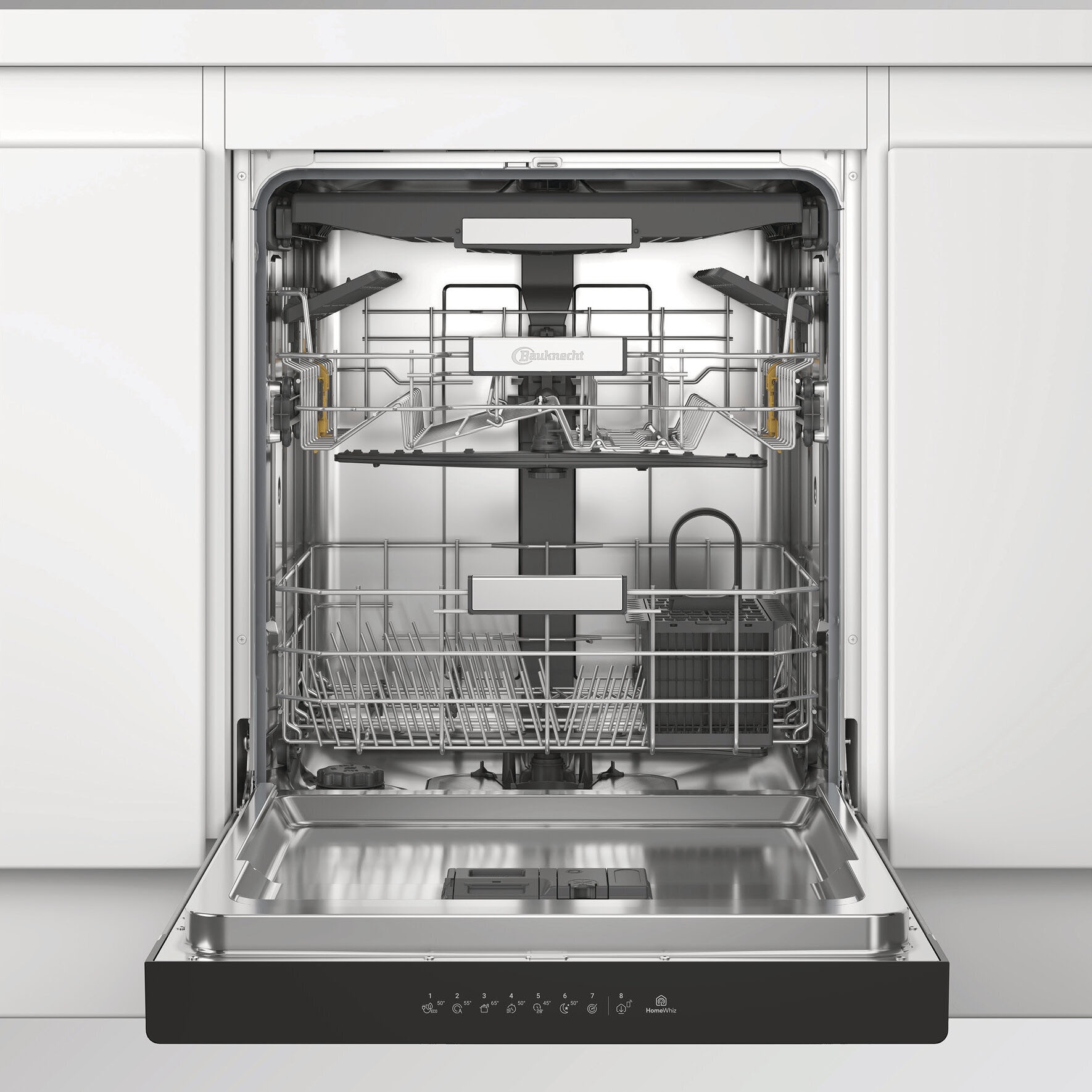 BAUKNECHT Unterbaugeschirrspüler »OBUC Ecosilent2 9760« 9,5 l 14 tlg. Maßgedecke ActiveDry – automatische Türöffnung für bessere Trockungsergebnisse