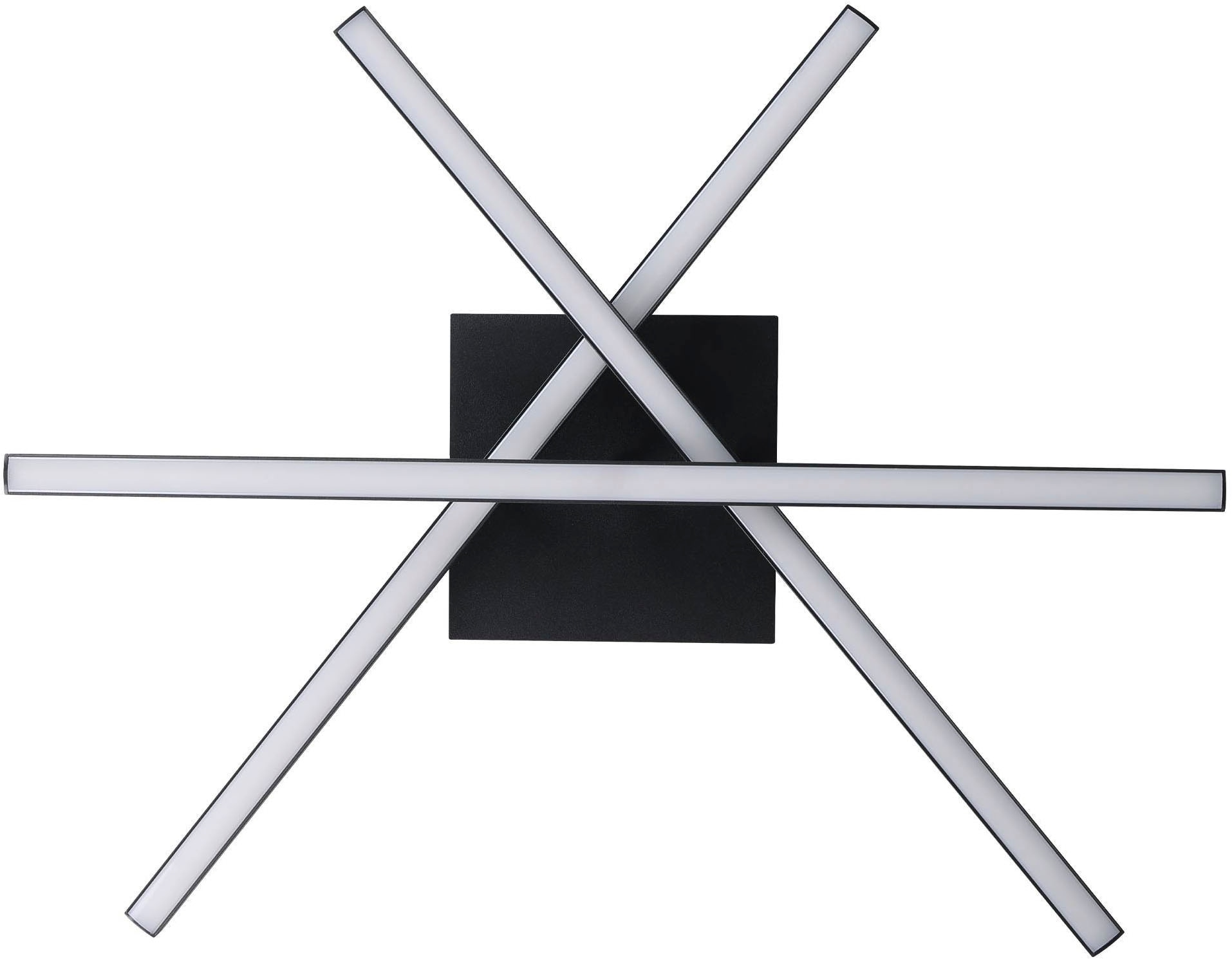 EGLO Deckenleuchte »Lasana 3 Deckenlampe, Wohnzimmerlampe, Stahl und Kunststoff, Lampe« LED-Modul 1 Stk. Warmweiß Wandlampe, Deckenlampe, Schwarz, Weiß, Wohnzimmerlampe, L 50 cm