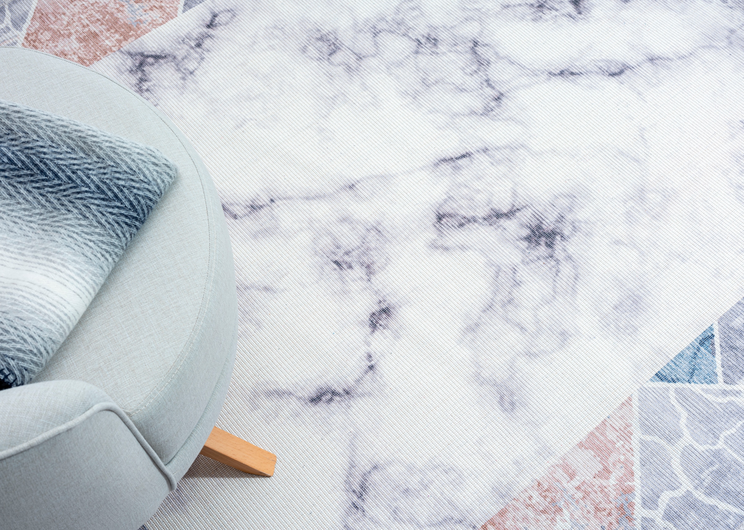 Myflair Möbel & Accessoires Teppich »Raven« rechteckig 10 mm Höhe bedruckt, Marmor-Optik, In- & Outdoor geeignet, waschbar