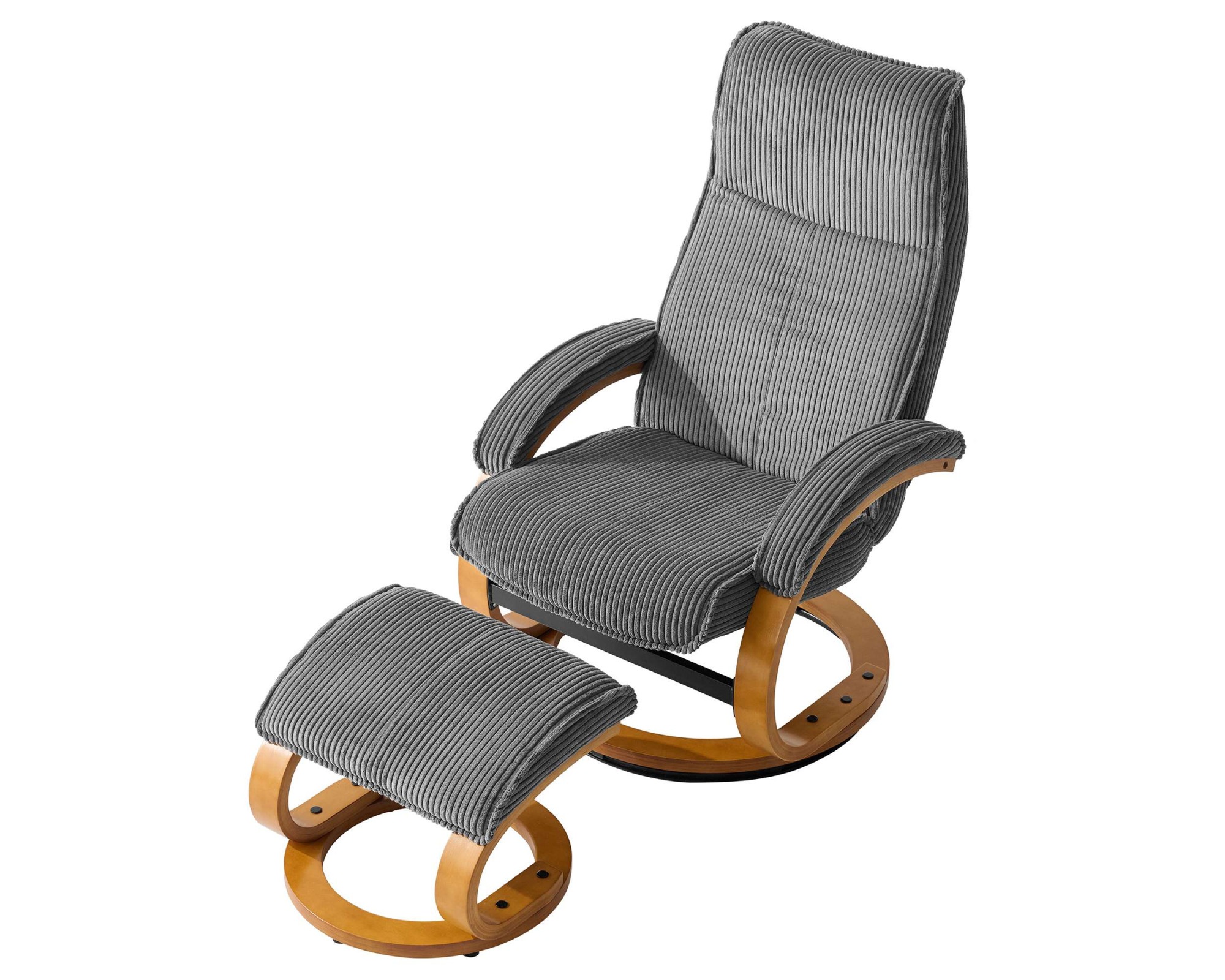 Home affaire Relaxsessel »mit Hocker PARIS neu: Cord - OTTO. Verlässliche Qualität.« bestehend aus Sessel und Hocker,  manuelle Relaxfunktion mit Drehfunktion, neu: Cord-Bezug