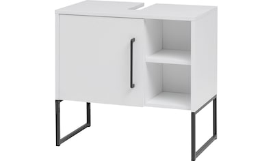 INOSIGN Waschbeckenunterschrank »Skara«, mit Klappe und Schubkasten, schwarze  Griffe, Breite 80 cm, Höhe 55 cm im OTTO Online Shop