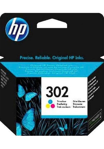 HP Tintenpatrone »hp 302 color (c/m/y) F6U65AE, original, Multipack« kaufen