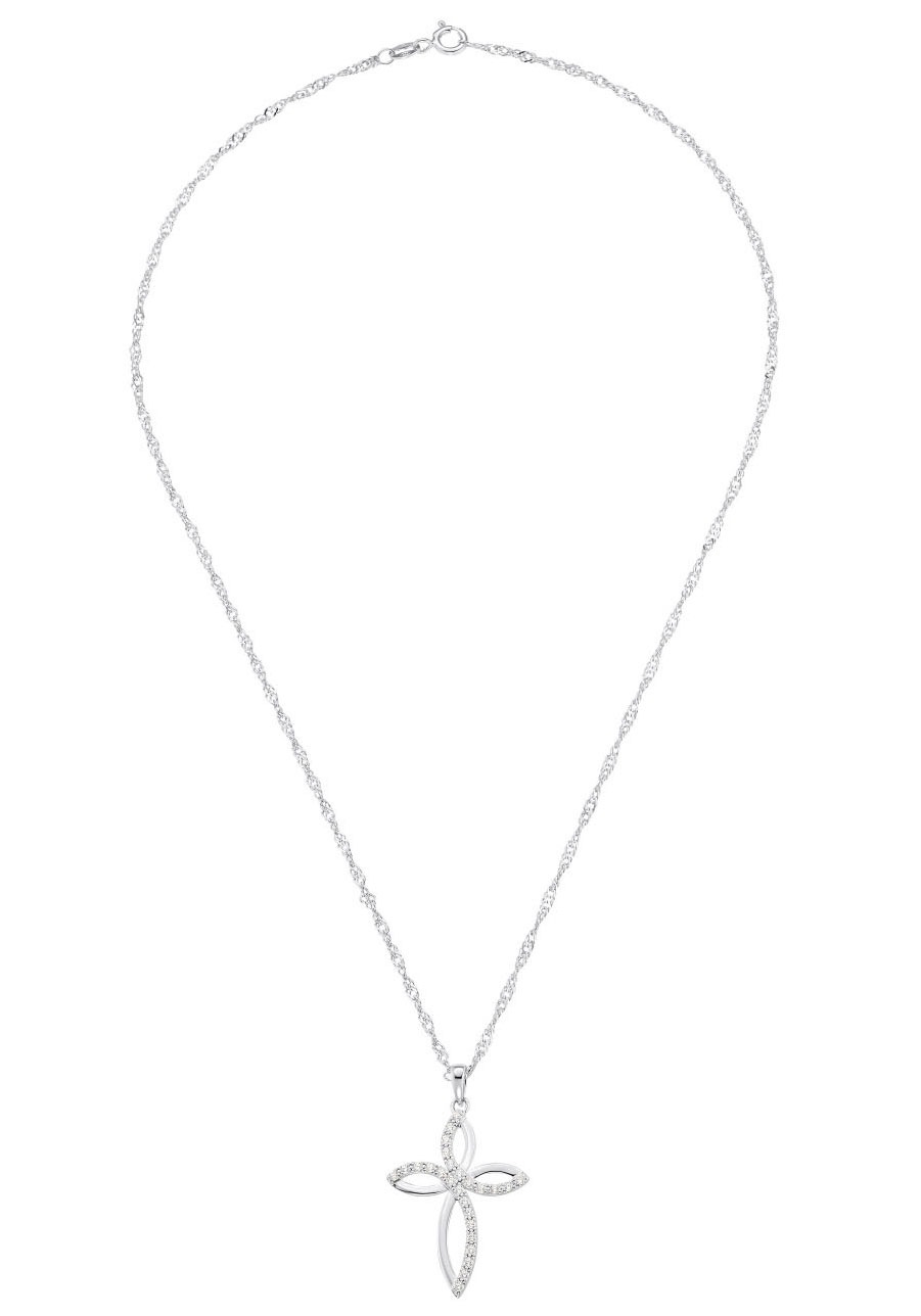 Amor Kette mit Anhänger », 9187973«, mit Zirkonia (synth.)