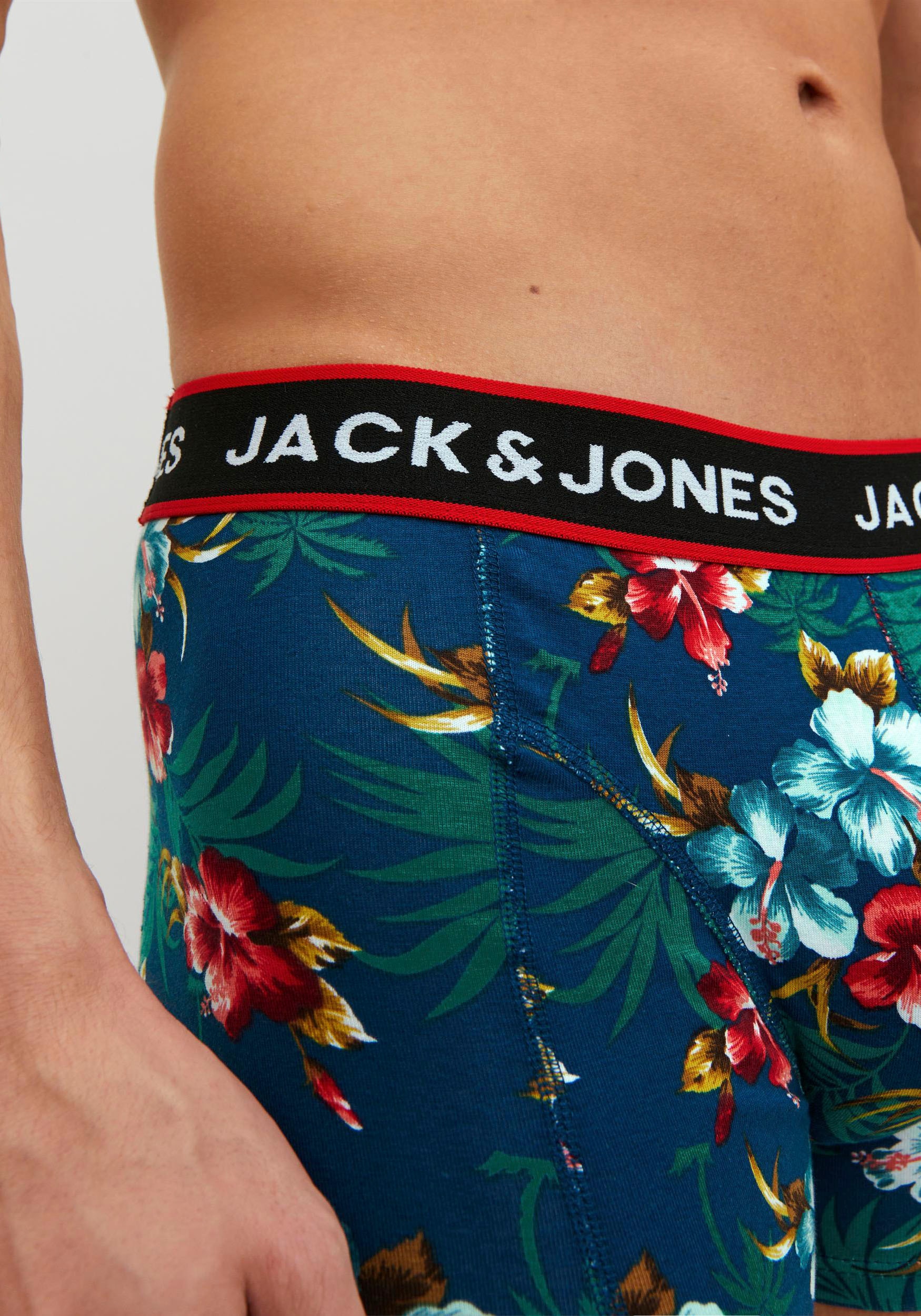 Jack & Jones Trunk »JACFLOWER TRUNKS 3 PACK.NOOS«, (Packung, 3 St.)