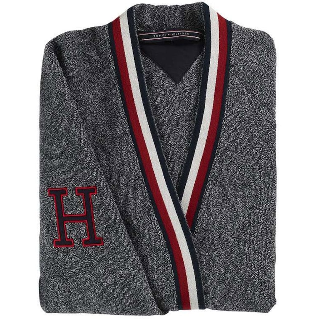 Tommy Hilfiger Unisex-Bademantel »Frottee Melange«, (1 St.), mit H-Applikation