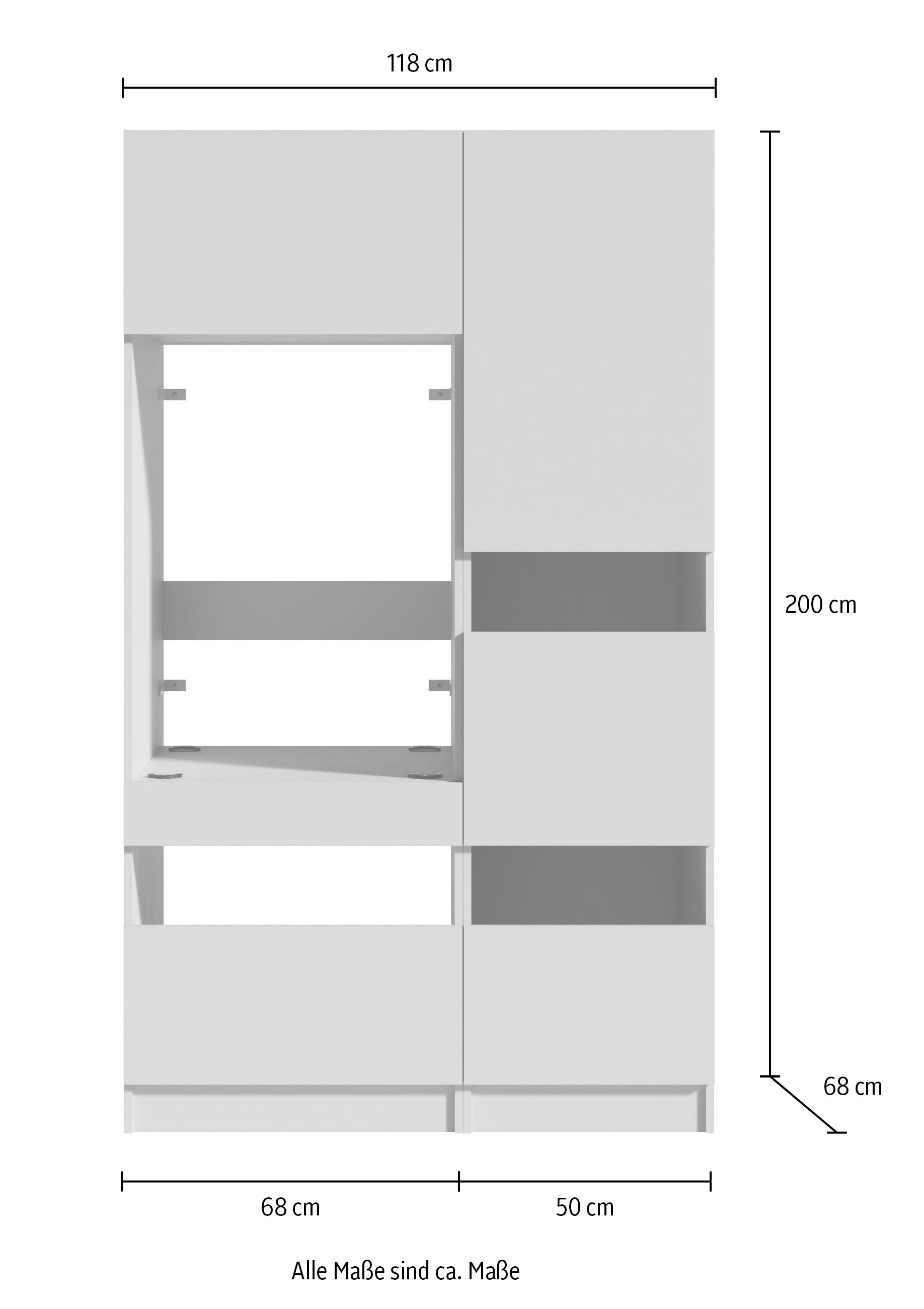 BASIC by Balculina Mehrzweckschrank-Set »Washhome B/T/H 118x68x200 cm« 2 Stk. tlg.