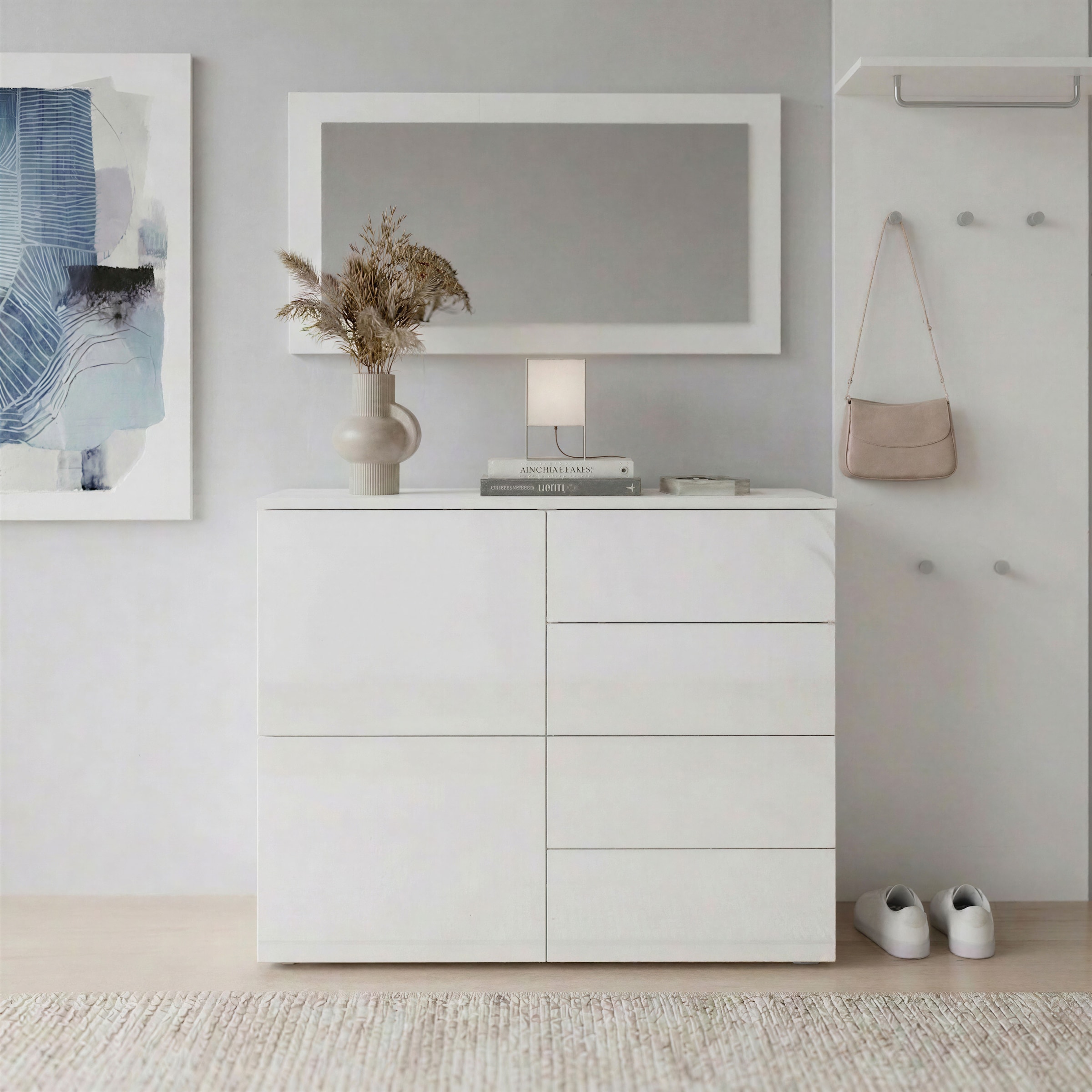 borchardt Möbel Kommode »Rova, Sideboard Breite 93 cm« Mit praktischer Push-to-open-Funktion, 2 Türen und 4 Schubkästen