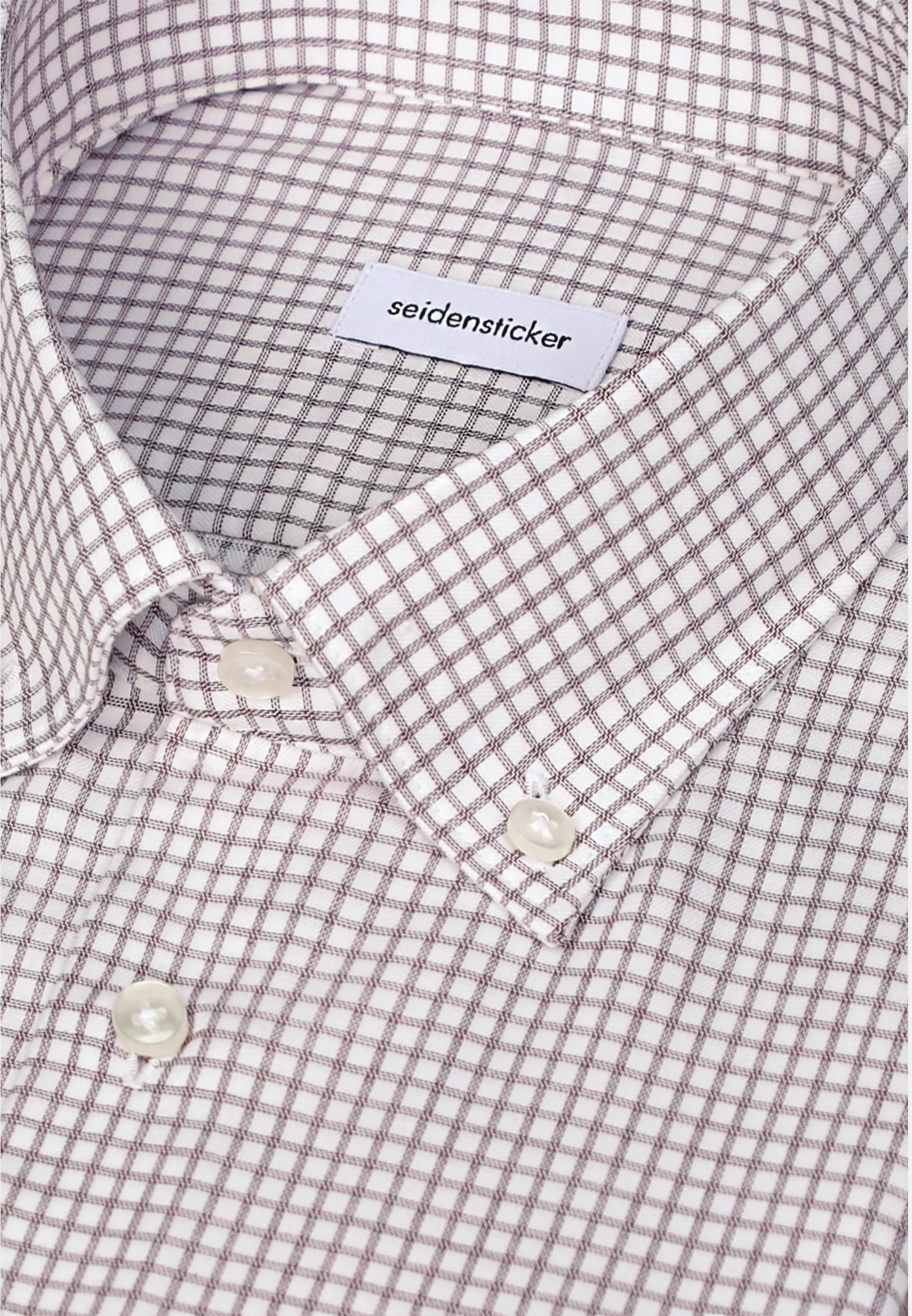 seidensticker Businesshemd »Schwarze Rose« Shaped 1/1 Button-Down-Kragen Karo